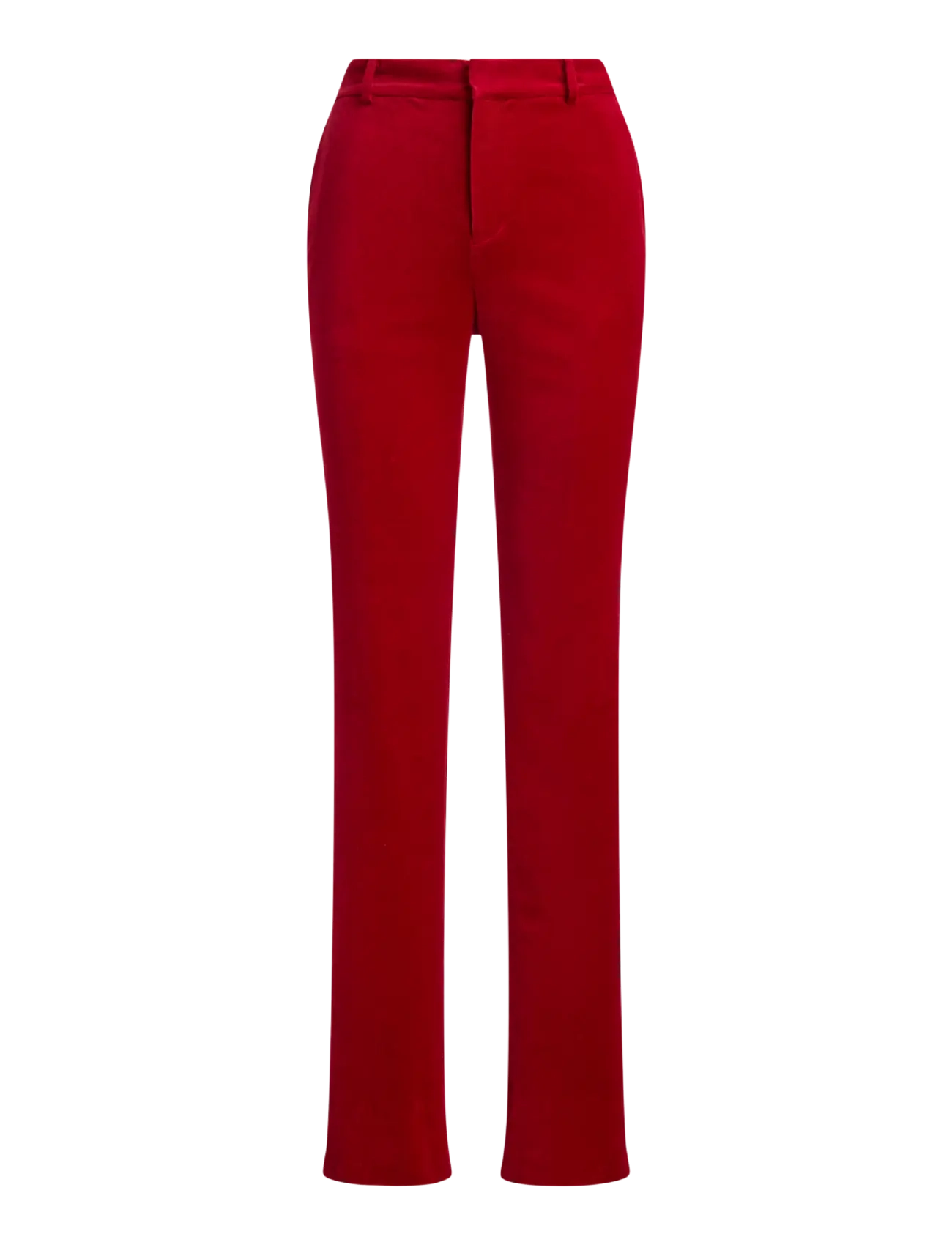 Lauren Ralph Lauren - Stretch Velvet Straight Pant - lauren red velvet - 2