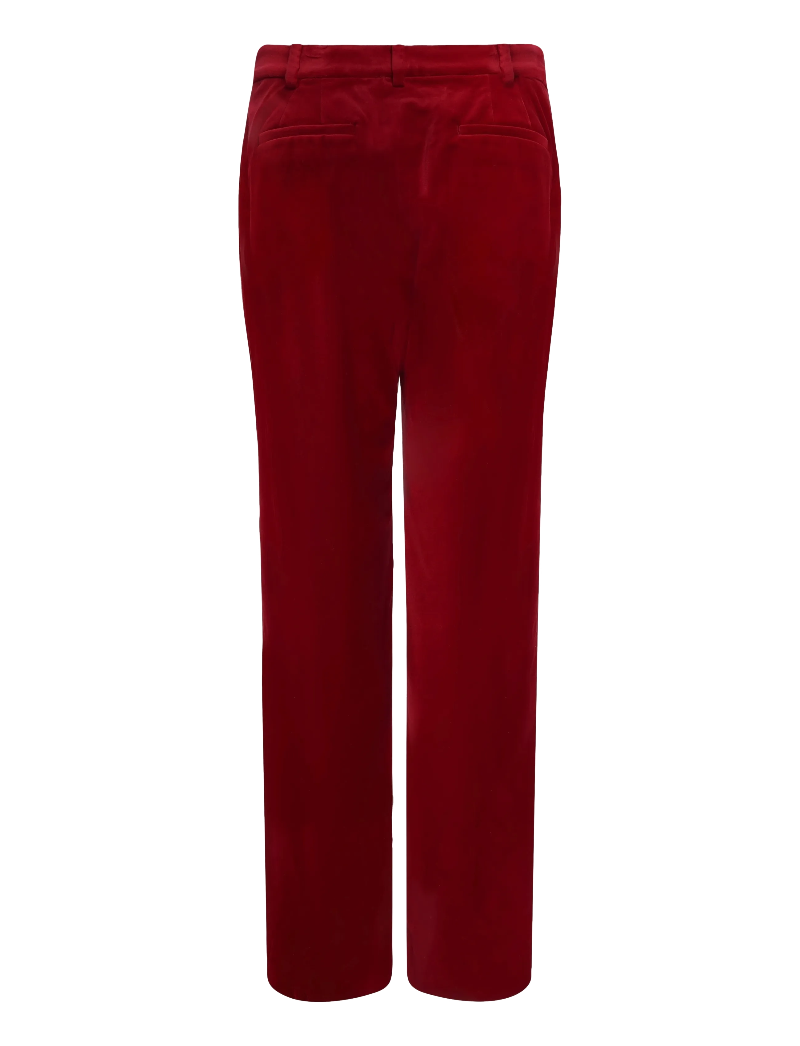 Lauren Ralph Lauren - Stretch Velvet Straight Pant - raka byxor - lauren red velvet - 3