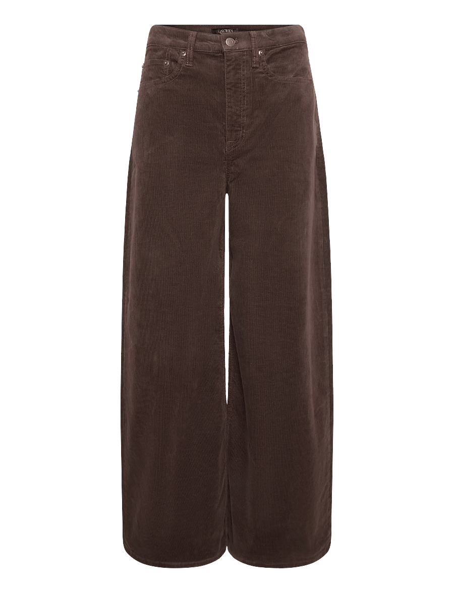 Lauren Ralph Lauren - Corduroy High-Rise Super Wide-Leg Pant - bukser med brede ben - circuit brown - 2