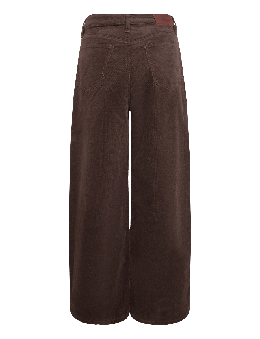 Lauren Ralph Lauren - Corduroy High-Rise Super Wide-Leg Pant - bukser med brede ben - circuit brown - 3