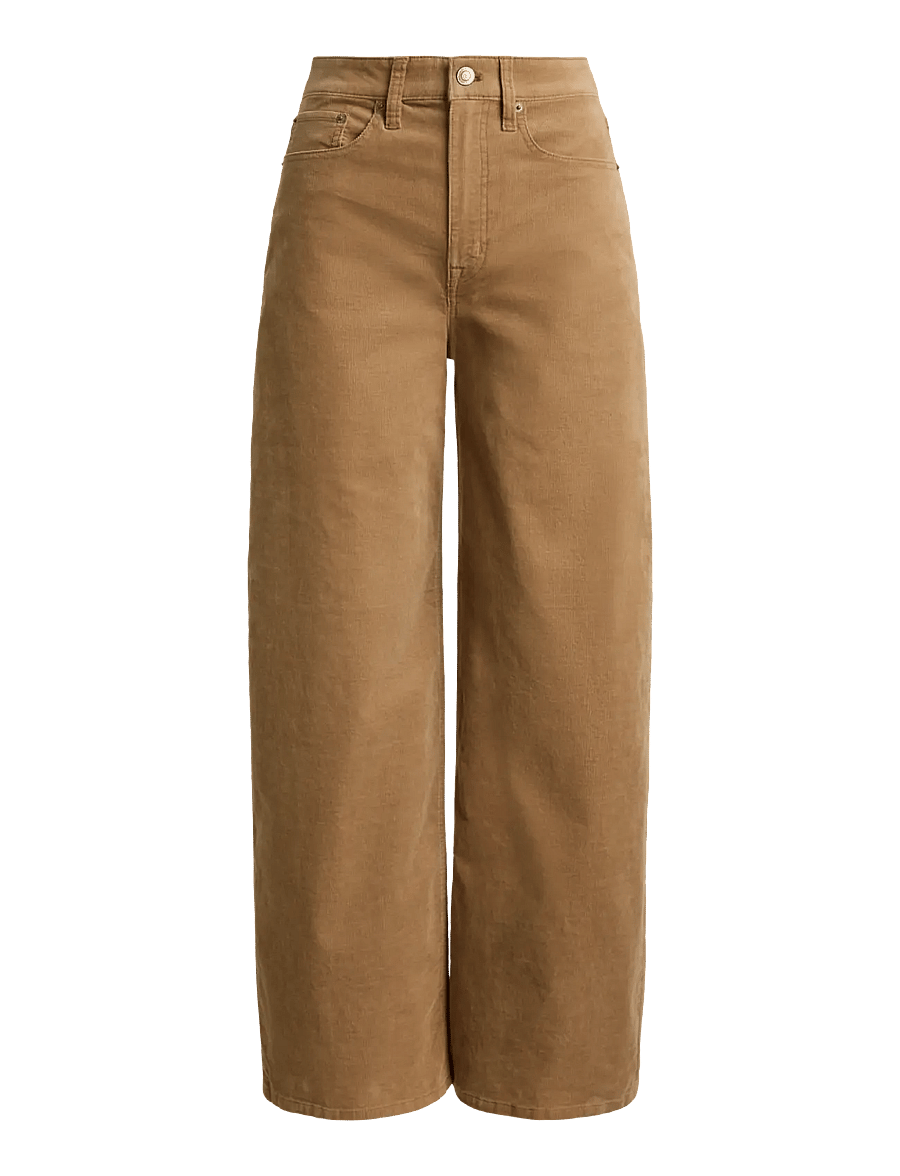 Lauren Ralph Lauren - Corduroy High-Rise Super Wide-Leg Pant - vida byxor - lauren camel - 1