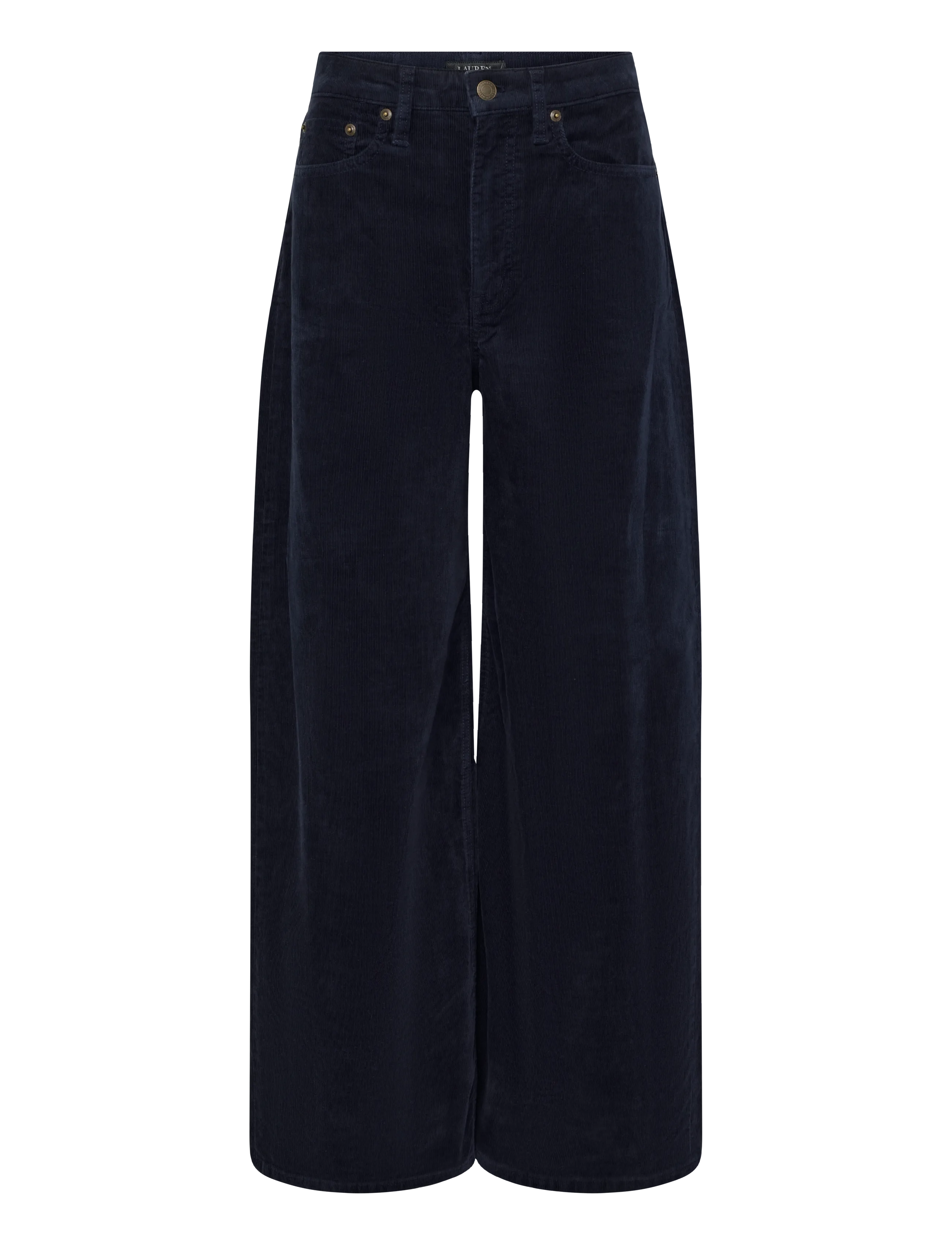 Lauren Ralph Lauren - Corduroy High-Rise Super Wide-Leg Pant - vida byxor - lauren navy - 1