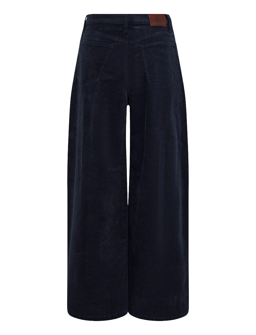 Lauren Ralph Lauren - Corduroy High-Rise Super Wide-Leg Pant - vida byxor - lauren navy - 2