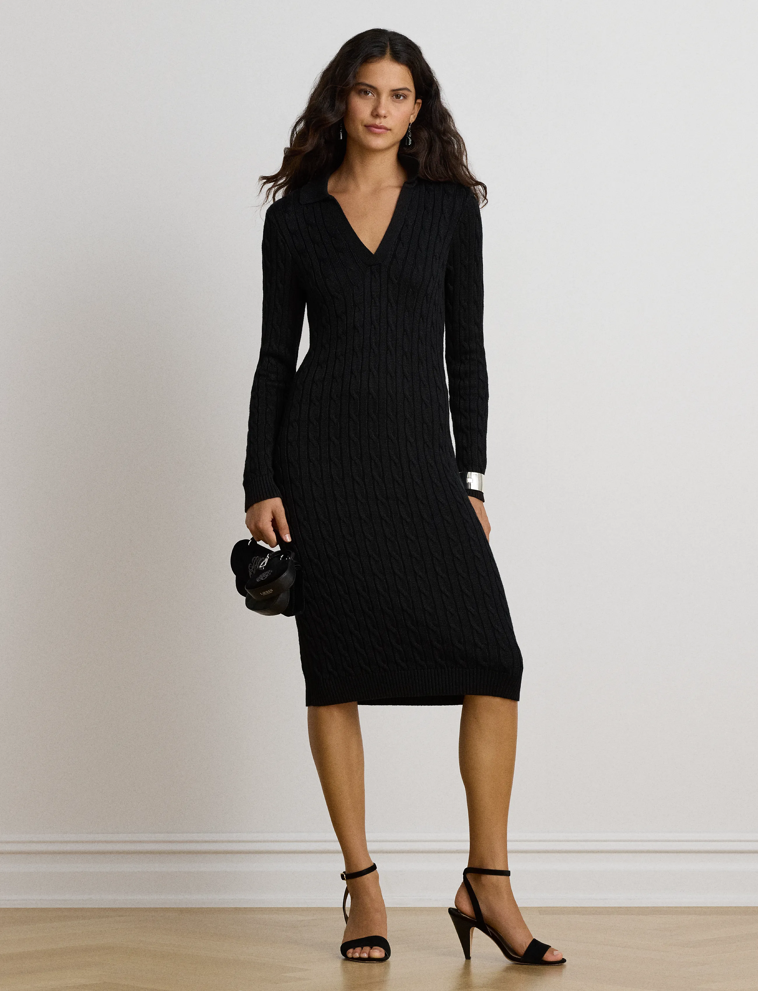 Cable-Knit Cotton-Blend Sweater Dress
