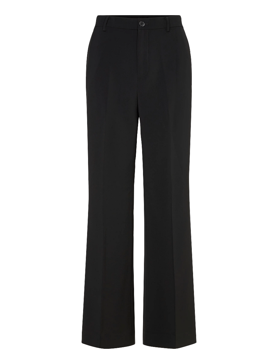 Lauren Ralph Lauren - Stretch Crepe Straight Pant - tiesaus kirpimo kelnės - black - 0