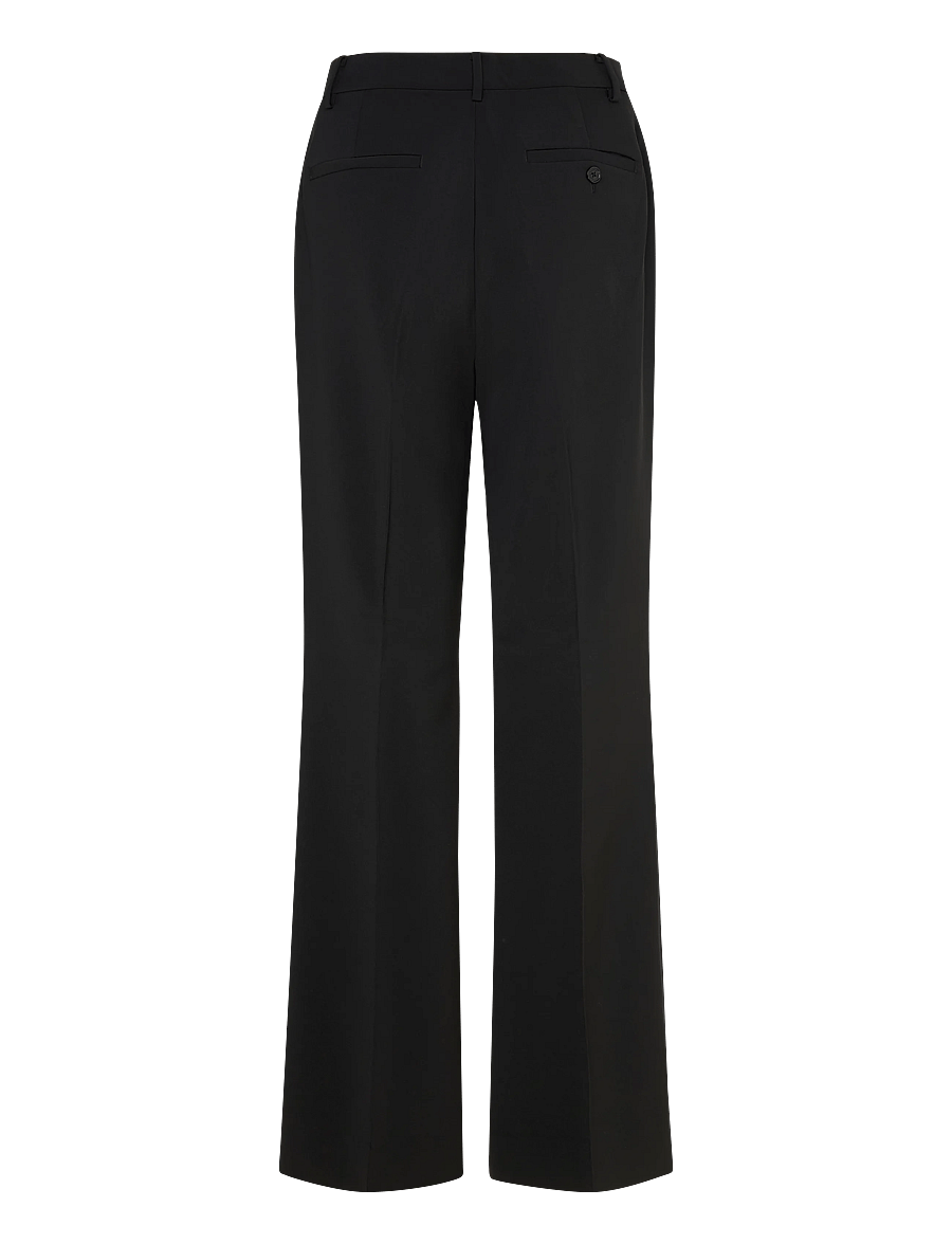 Lauren Ralph Lauren - Stretch Crepe Straight Pant - tiesaus kirpimo kelnės - black - 1
