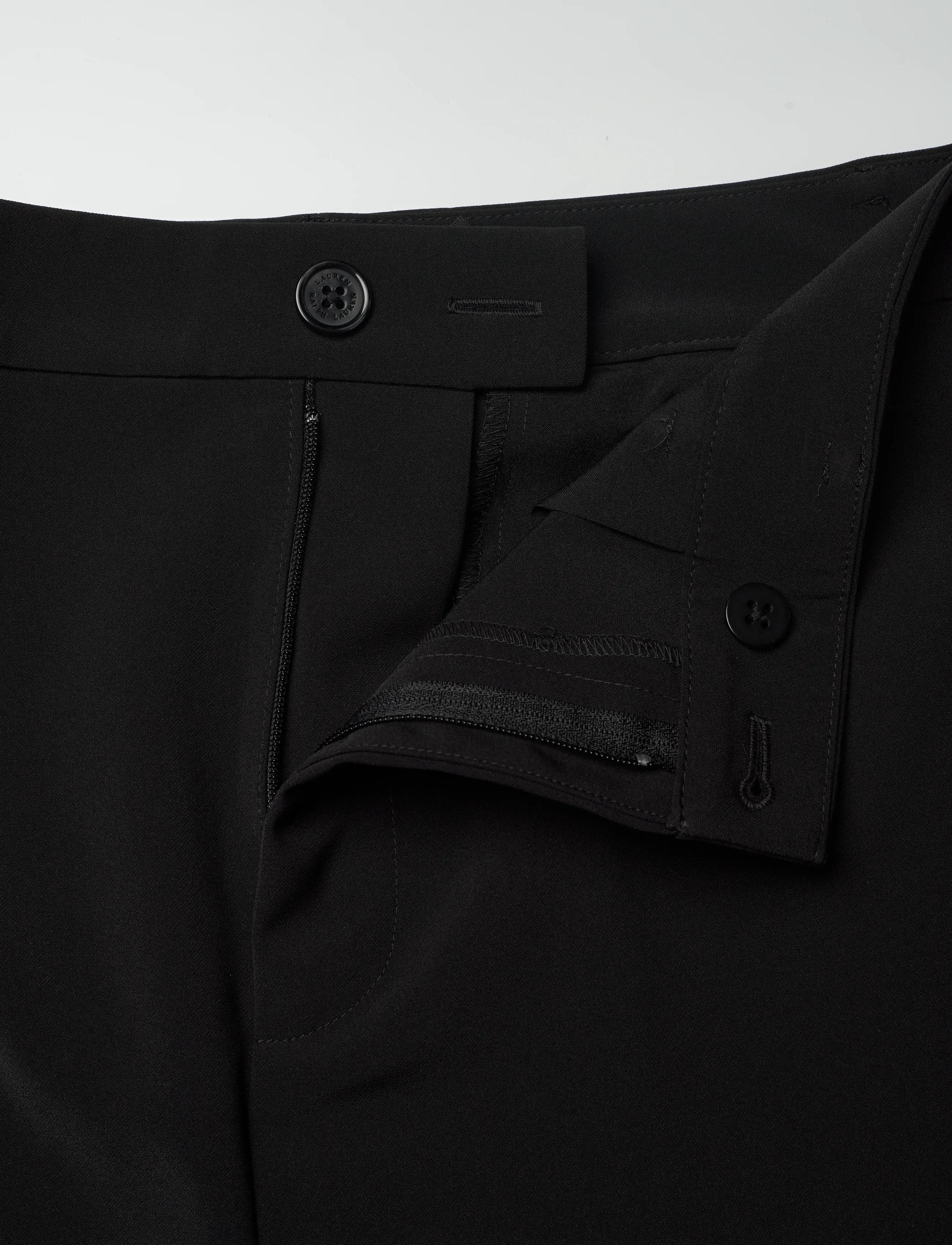Lauren Ralph Lauren - Stretch Crepe Straight Pant - sirged püksid - black - 3