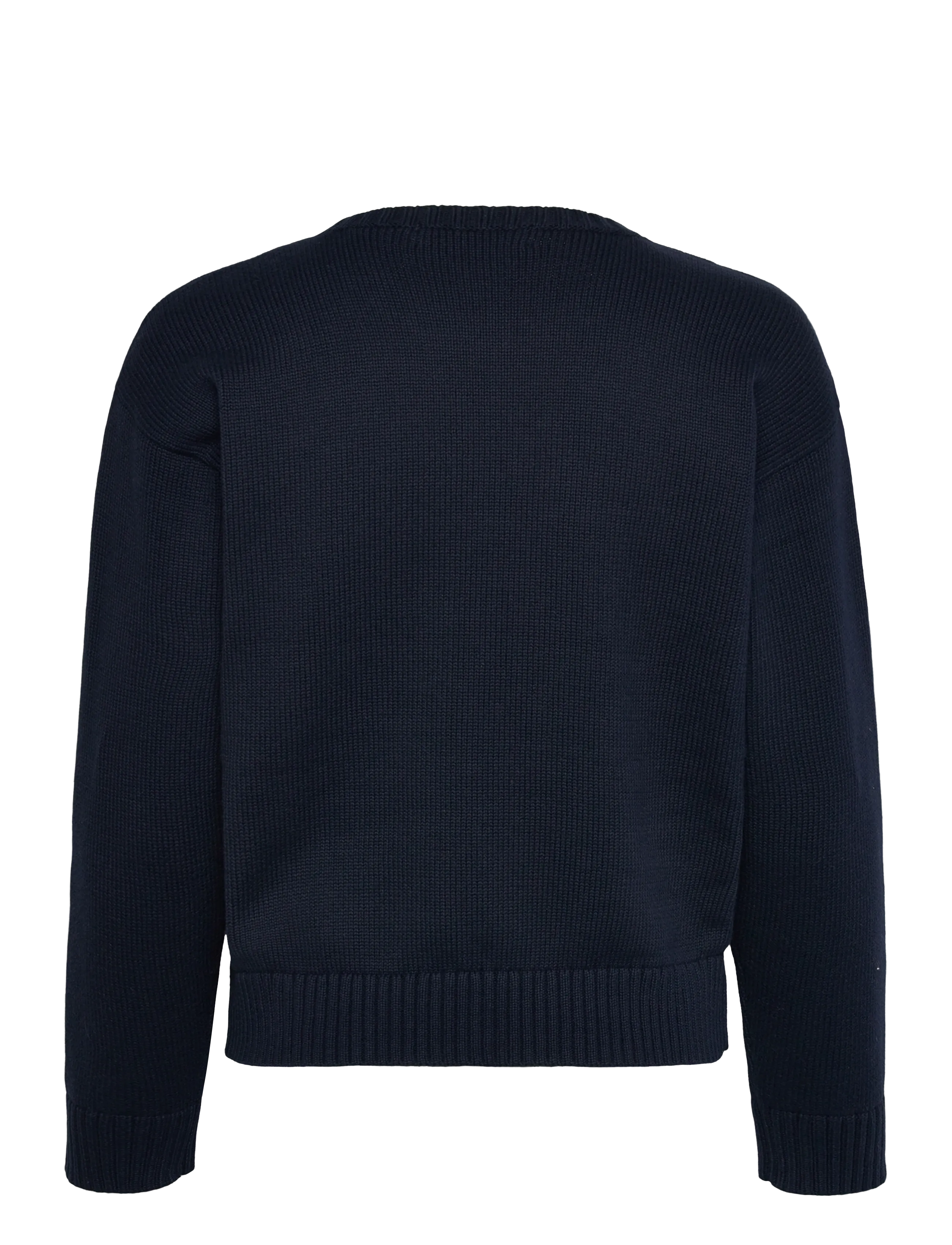 Lauren Ralph Lauren - Color-Blocked Crest Cotton Sweater - striktrøjer - lauren navy multi - 2
