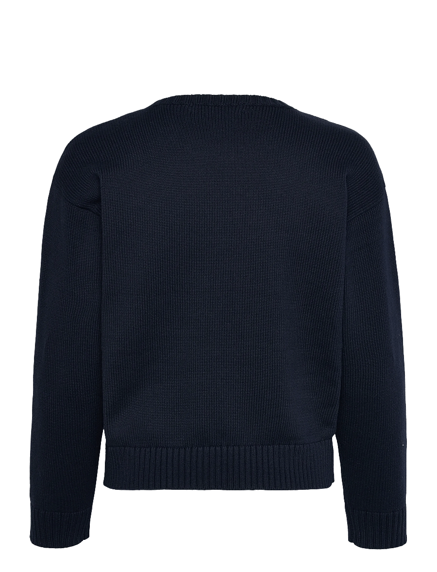 Lauren Ralph Lauren - Color-Blocked Crest Cotton Sweater - striktrøjer - lauren navy multi - 2