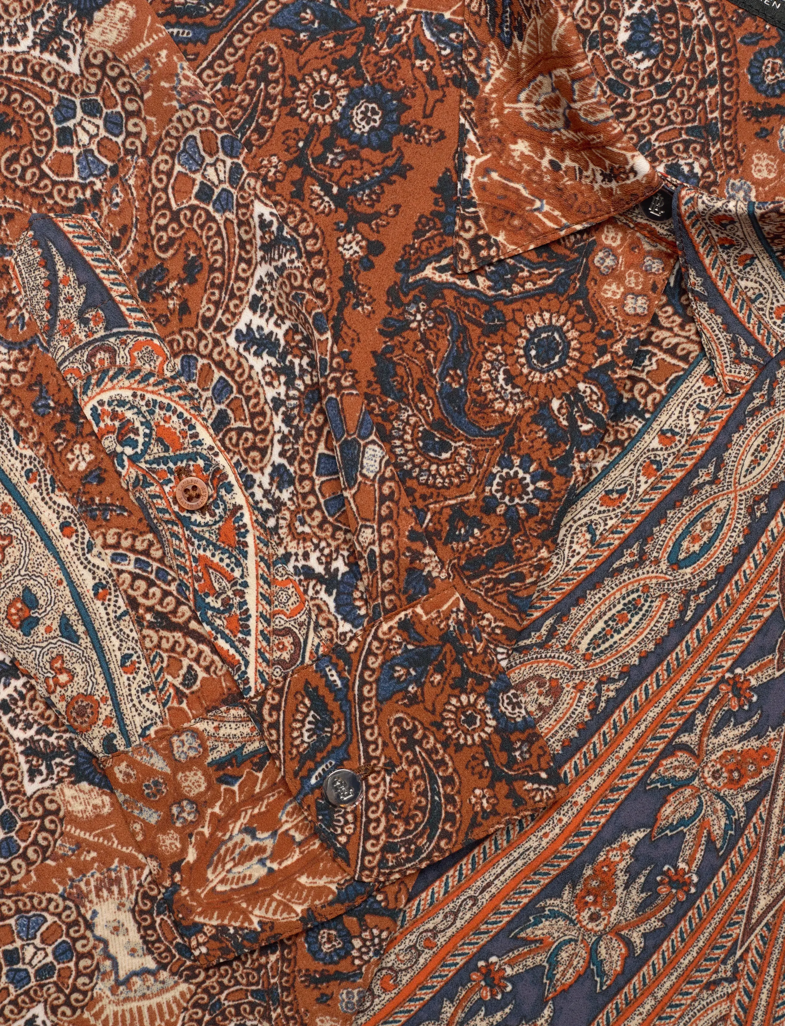 Lauren Ralph Lauren - Classic Fit Paisley Crepe Shirt - koszule z długimi rękawami - cream multi - 2