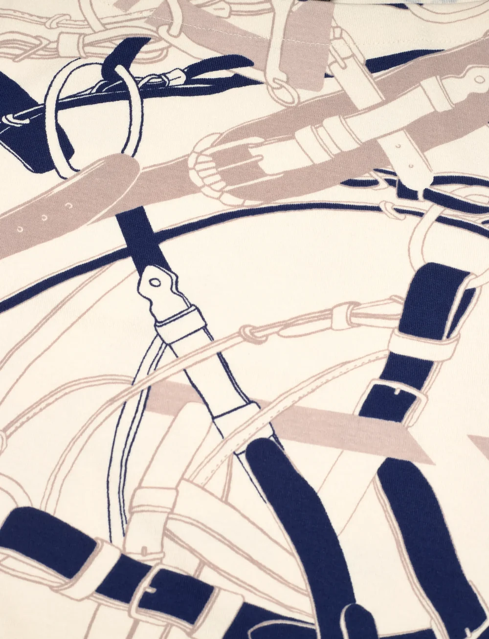 Lauren Ralph Lauren - Belting-Print Cotton Boatneck Tee - t-särgid - cream/navy multi - 2