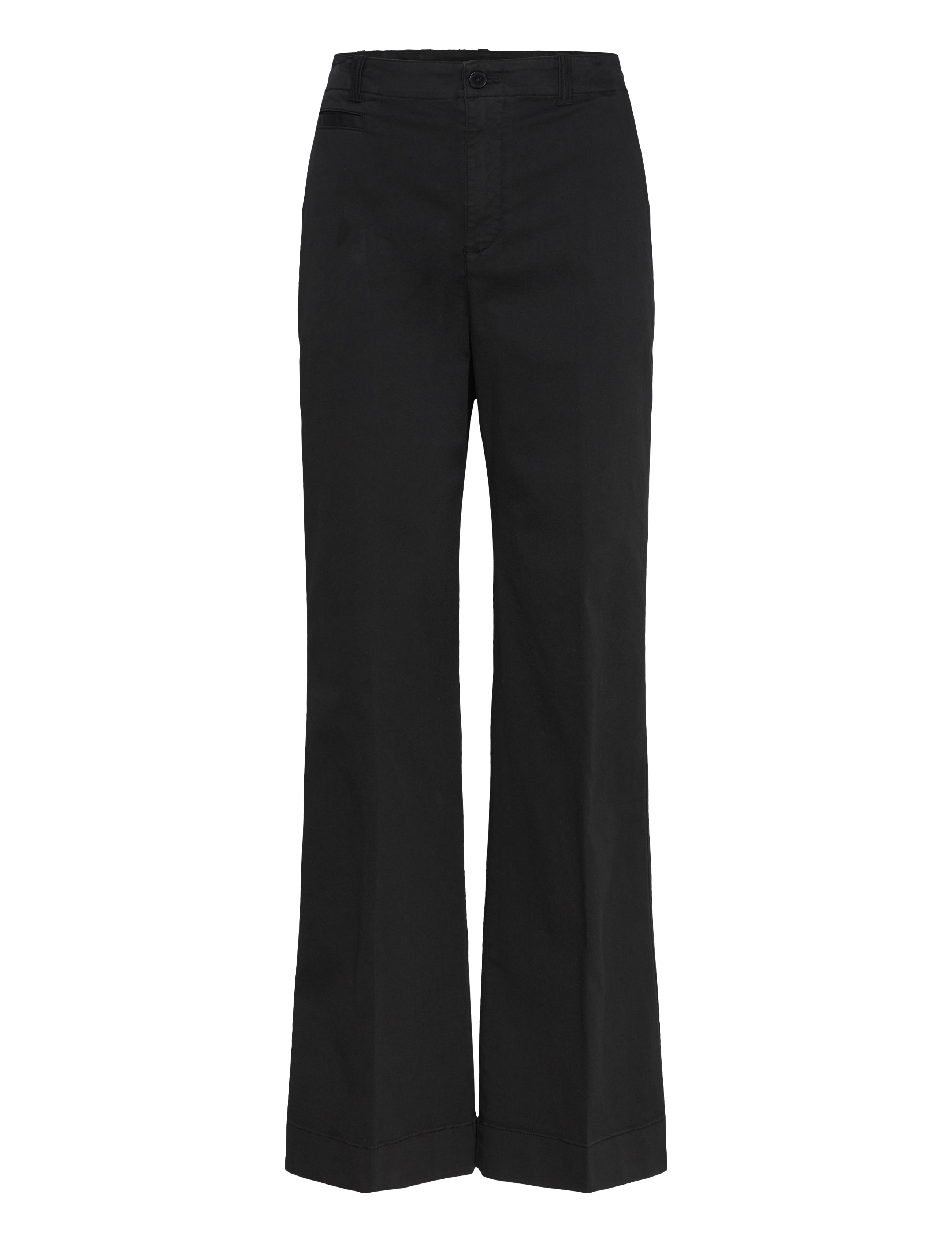 Lauren Ralph Lauren Stretch Cotton Chino Flare Pant, 40, Black, Bukser > Chinos, Dame