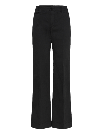 Lauren Ralph Lauren Stretch Cotton Chino Flare Pant - Byxor - BLACK / black