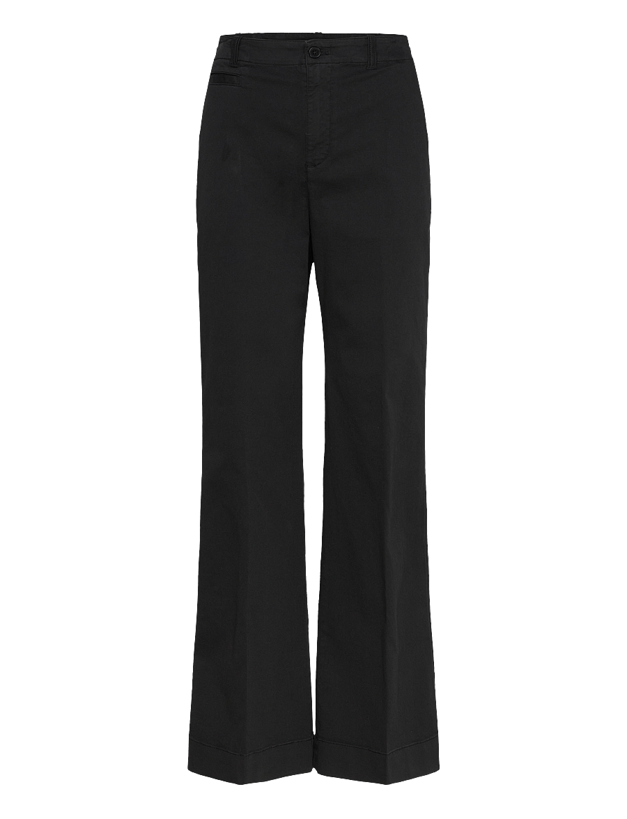 Lauren Ralph Lauren - Stretch Cotton Chino Flare Pant - schlaghosen - black - 0