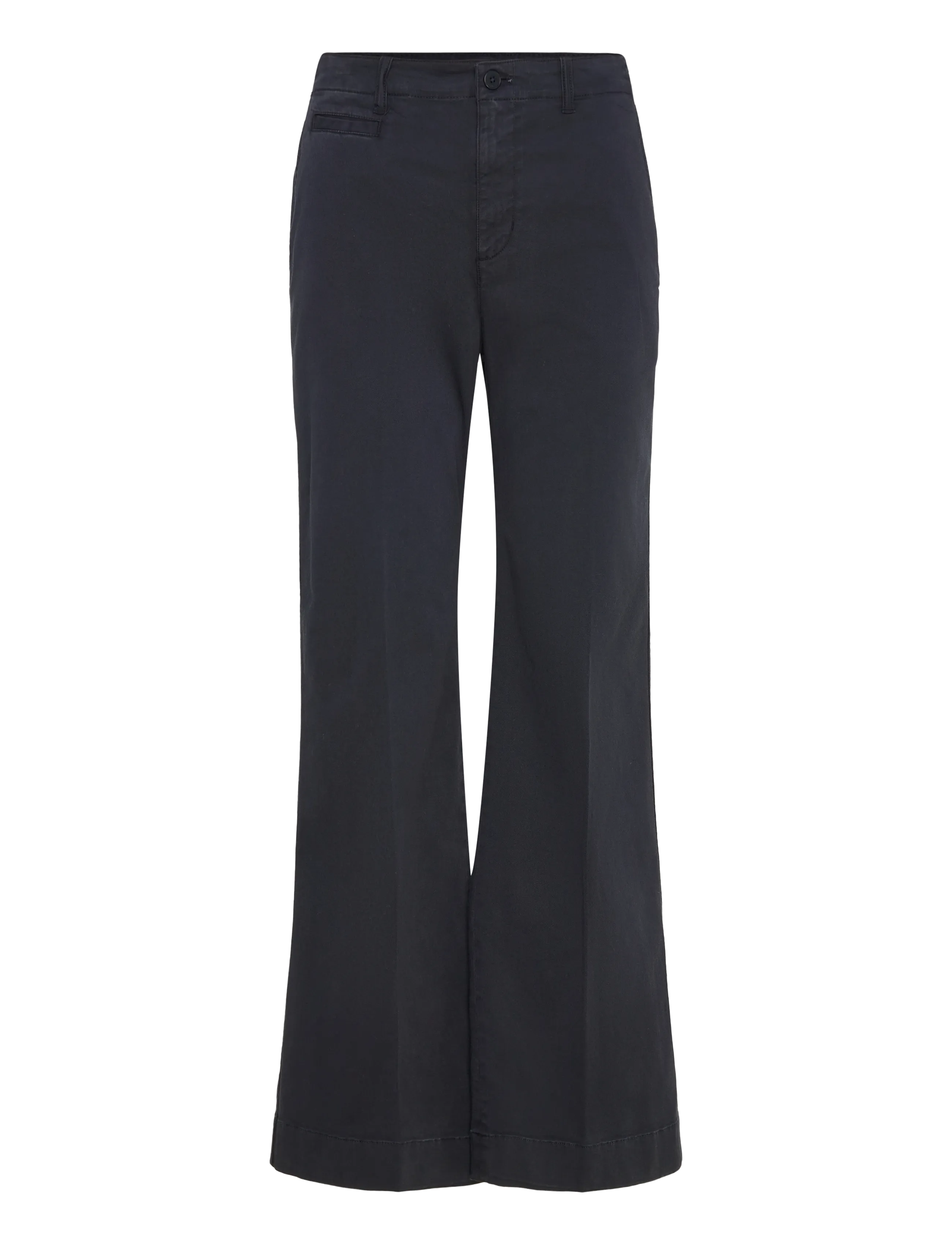 Lauren Ralph Lauren Stretch Cotton Chino Flare Pant, 42, Navy, Bukser > Chinos, Dame