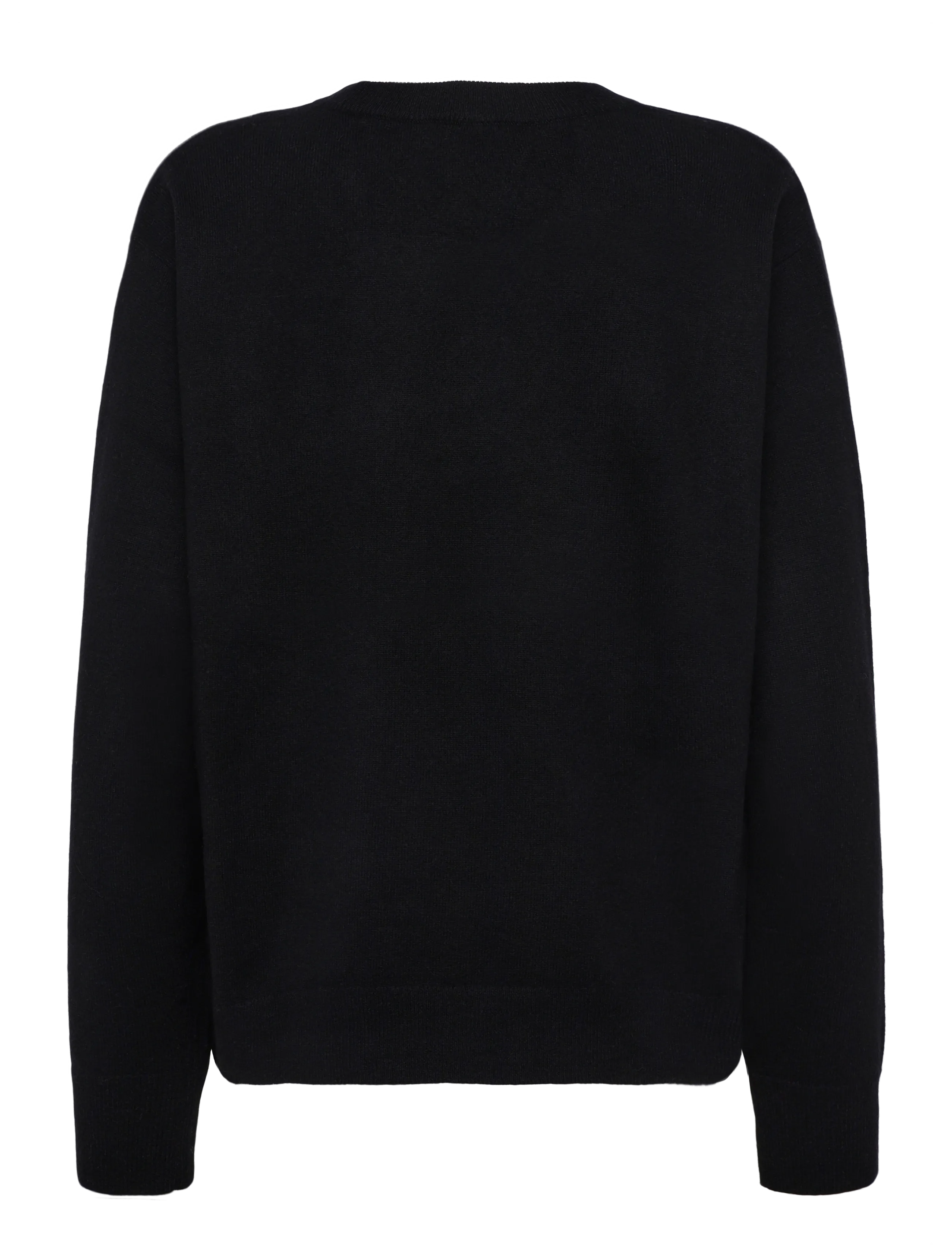 Lauren Ralph Lauren - Embroidered Cashmere Crewneck Sweater - cashmere - black - 3