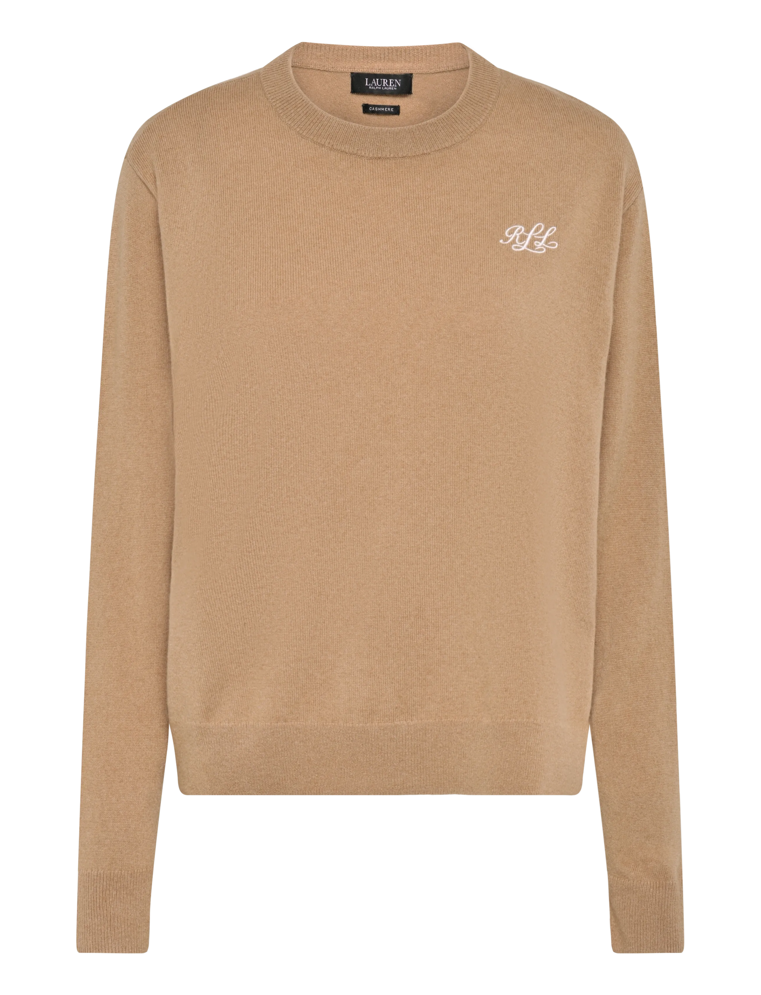 Lauren Ralph Lauren Embroidered Cashmere Crewneck Sweater - Neuheiten - LAUREN CAMEL / brown