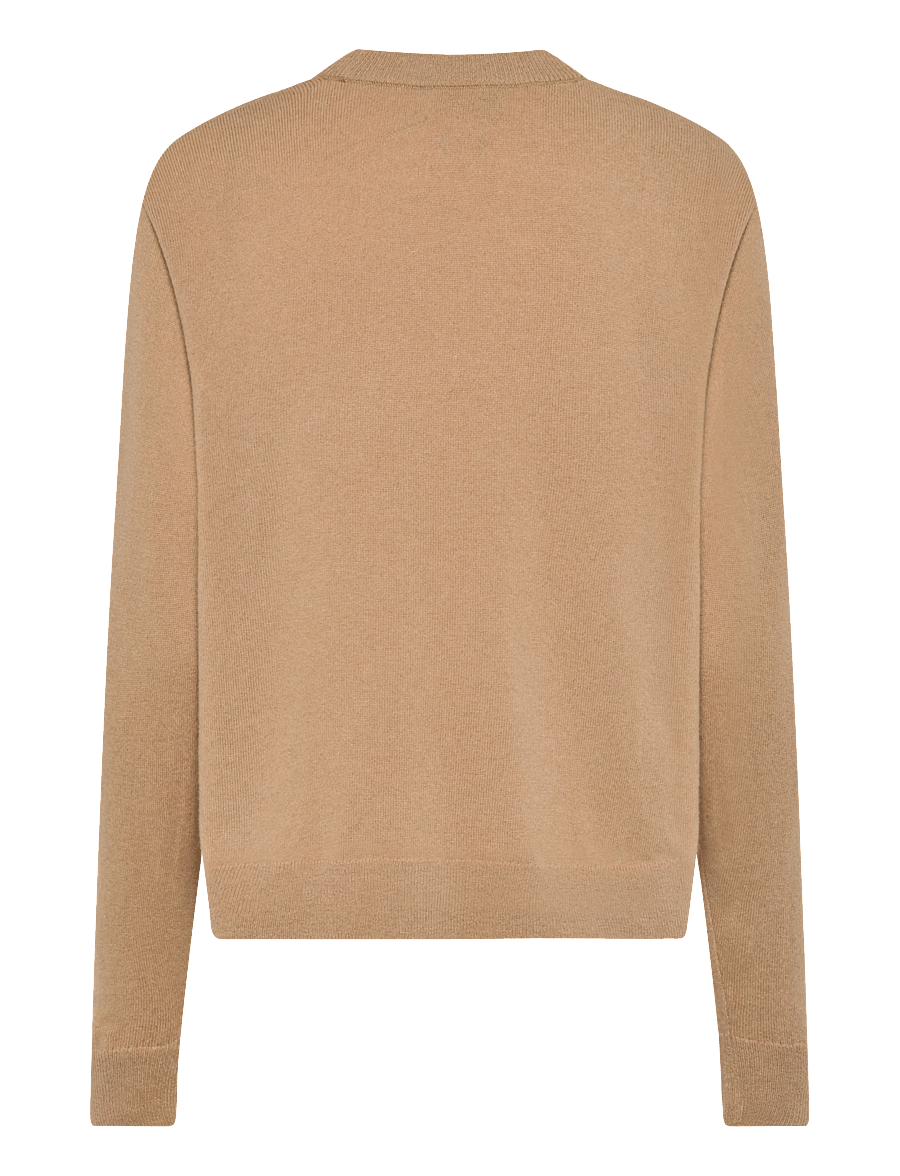Lauren Ralph Lauren - Embroidered Cashmere Crewneck Sweater - cashmere - lauren camel - 3