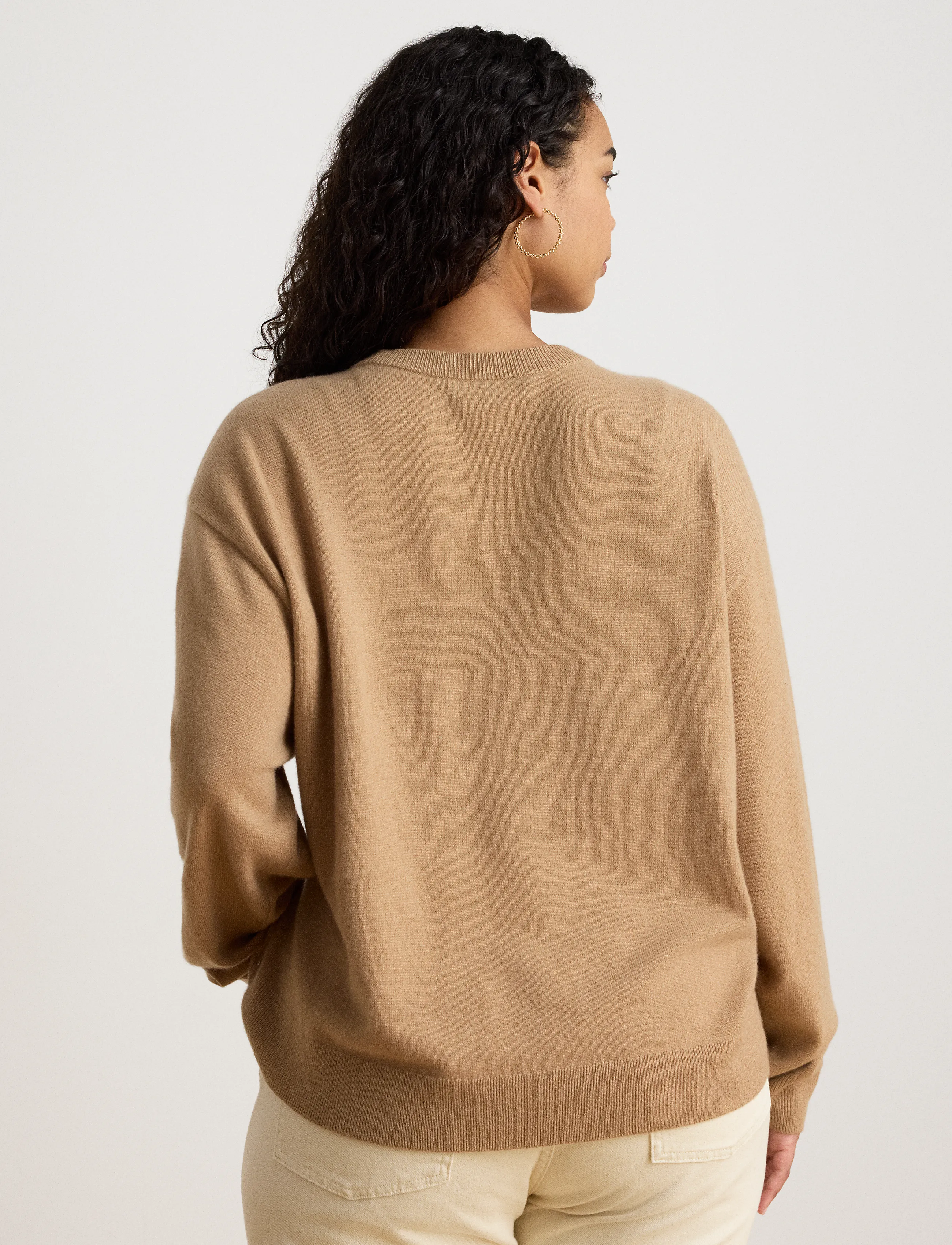 Lauren Ralph Lauren - Embroidered Cashmere Crewneck Sweater - cashmere - lauren camel - 2
