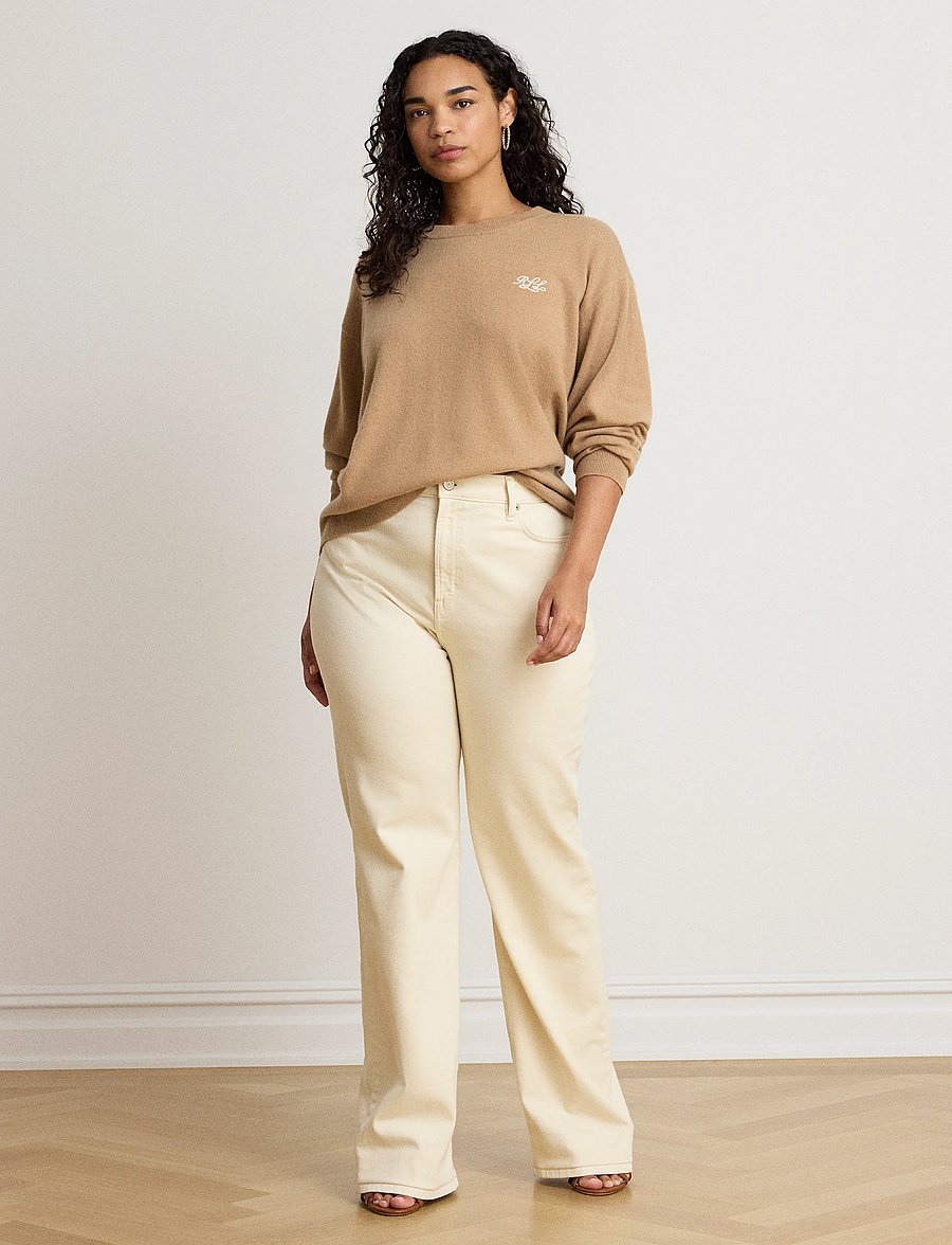 Lauren Ralph Lauren - Embroidered Cashmere Crewneck Sweater - cashmere - lauren camel - 3