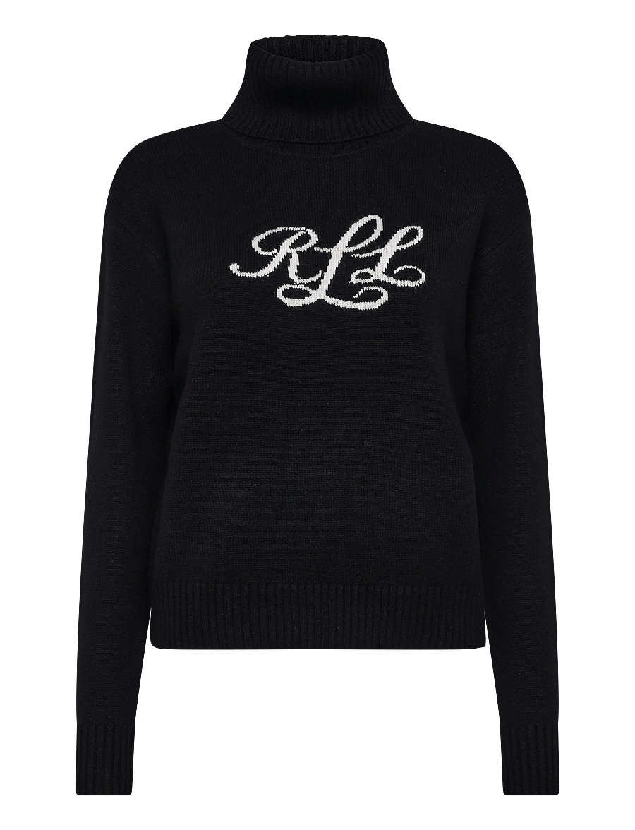 Lauren Ralph Lauren - Logo Cashmere Turtleneck Sweater - kasjmier - black - 1