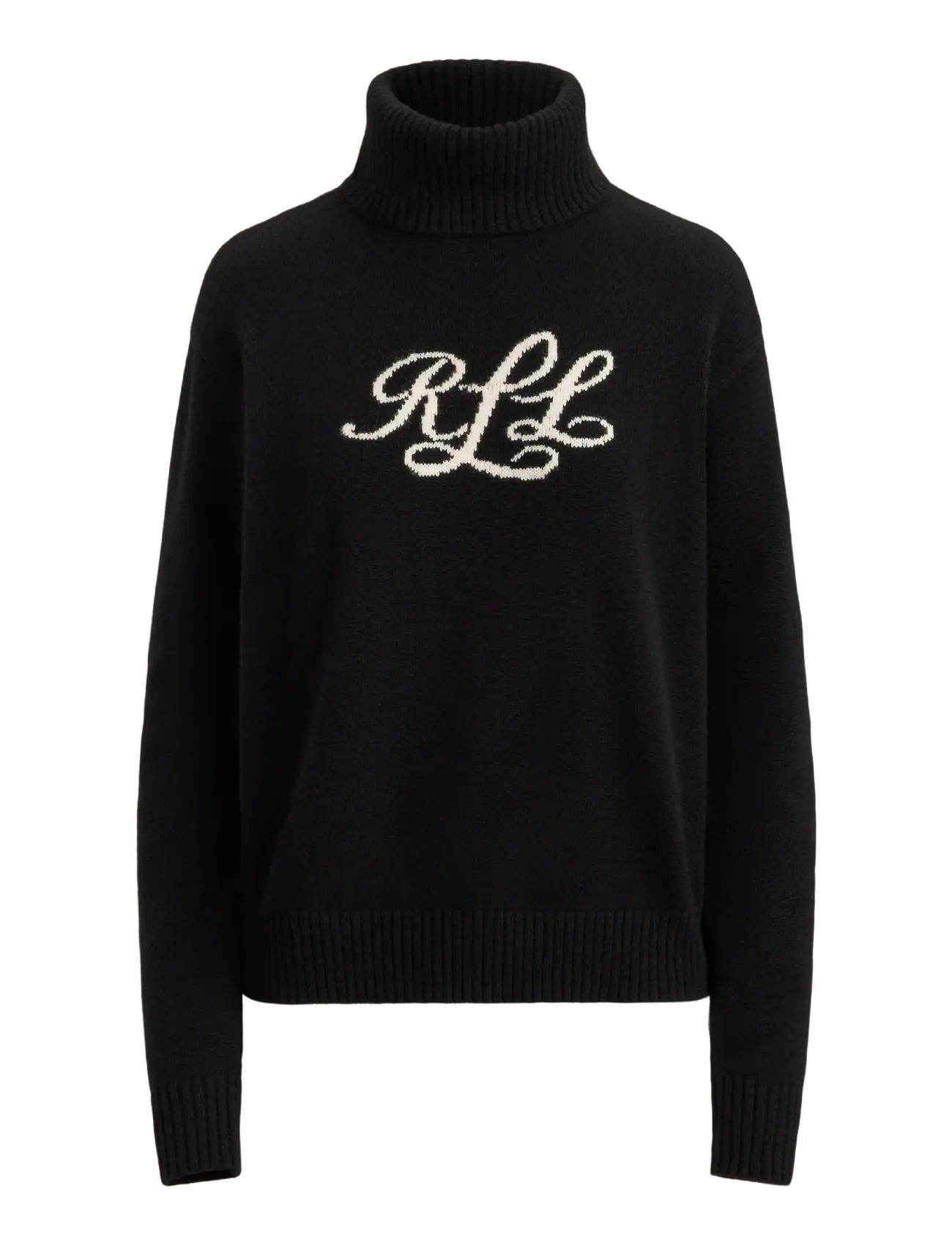 Lauren Ralph Lauren - Logo Cashmere Turtleneck Sweater - cashmere - black - 1