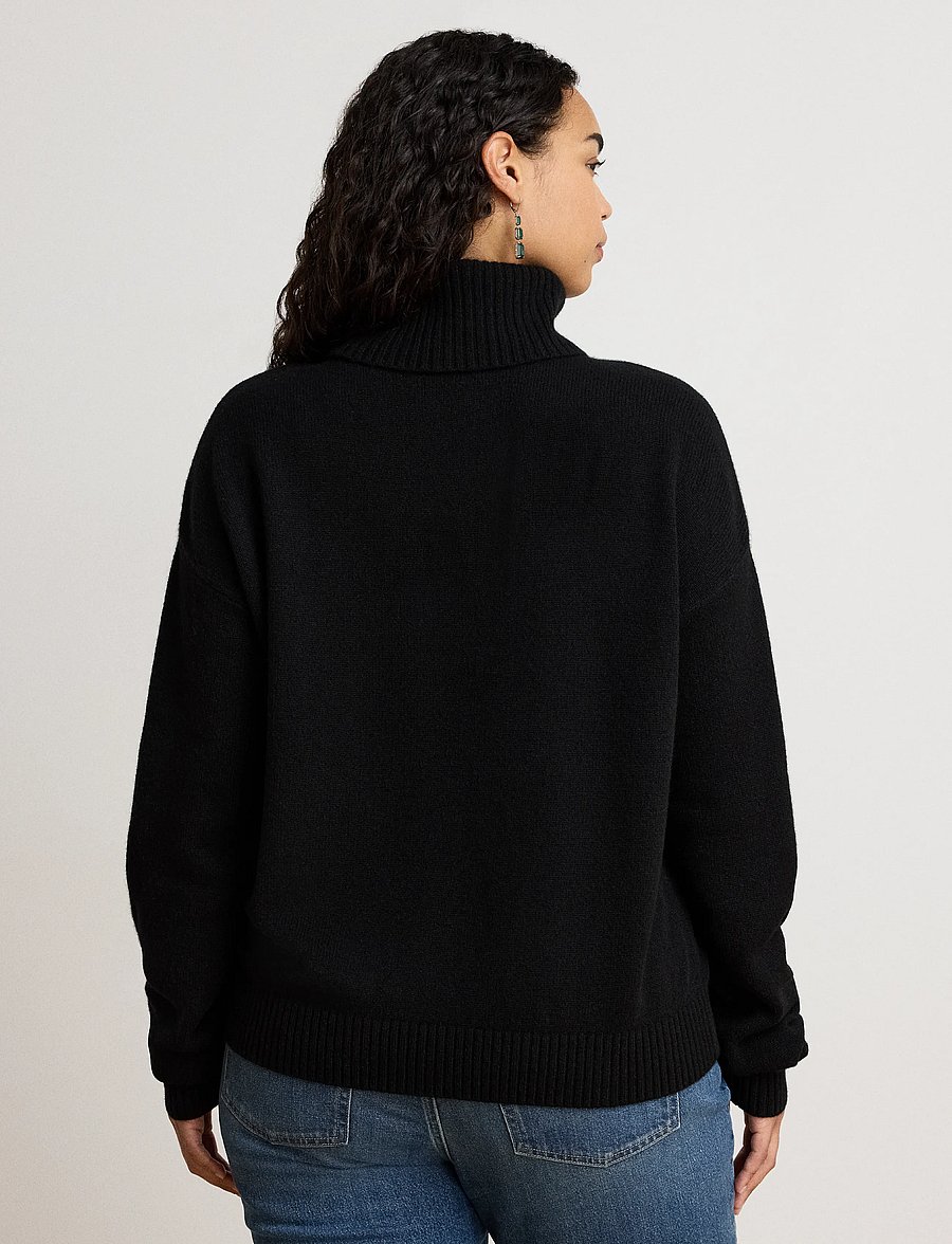 Lauren Ralph Lauren - Logo Cashmere Turtleneck Sweater - cashmere - black - 2
