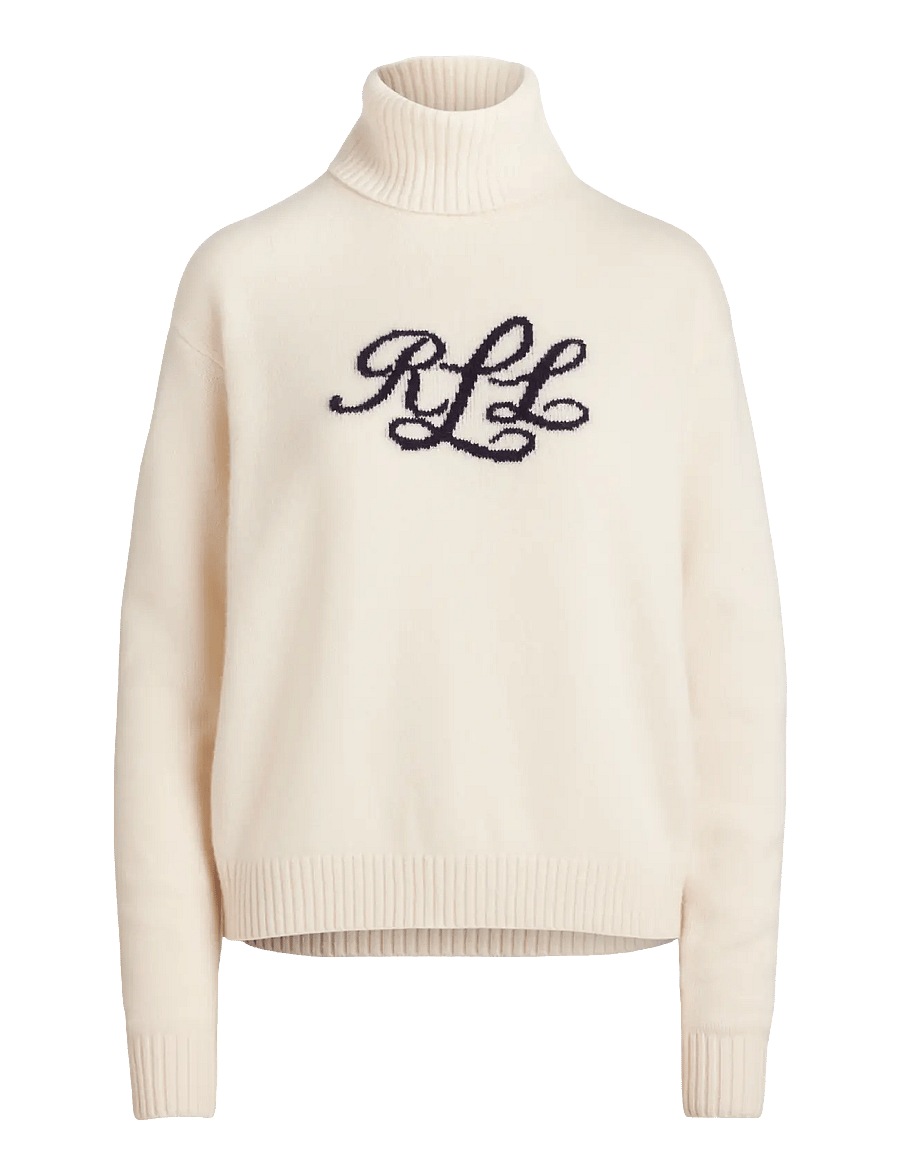 Lauren Ralph Lauren - Logo Cashmere Turtleneck Sweater - cashmere - mascarpone cream - 0