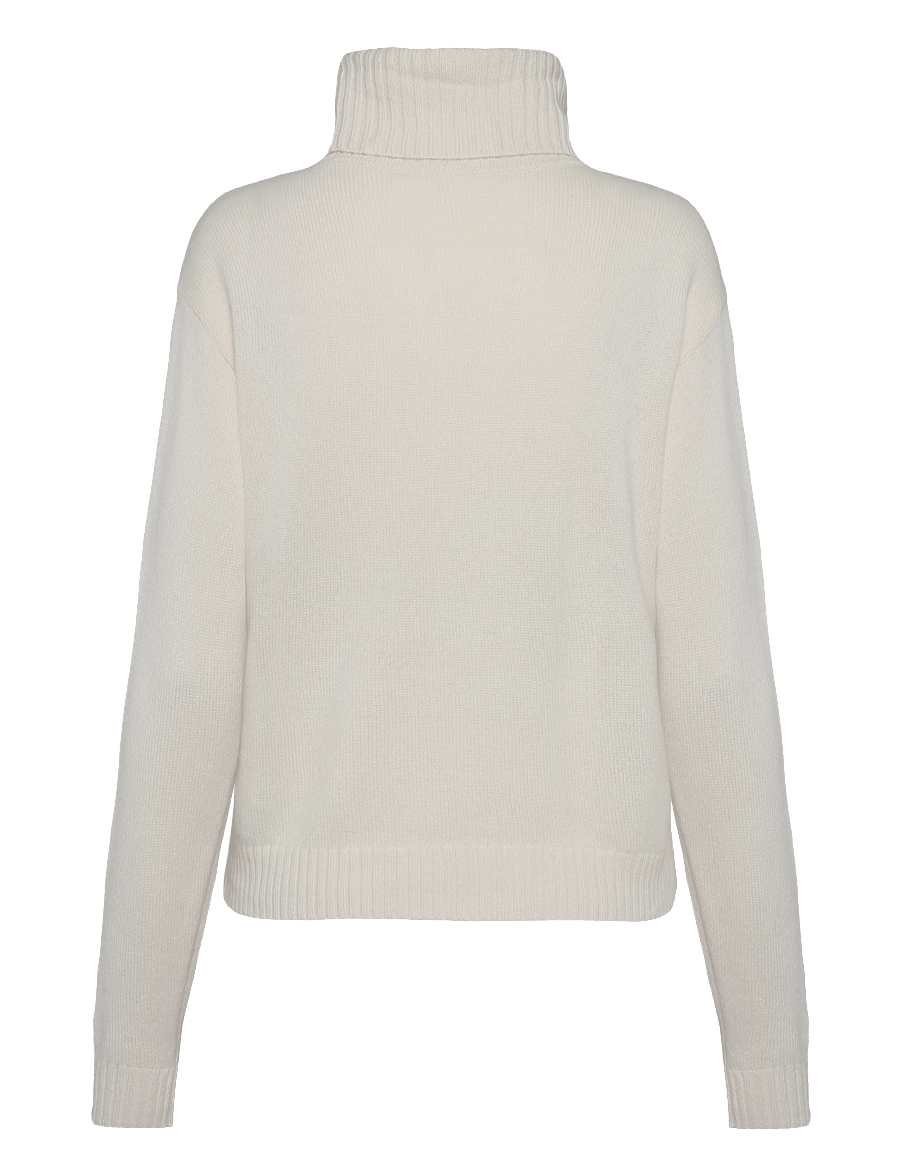Lauren Ralph Lauren - Logo Cashmere Turtleneck Sweater - kašmirs - mascarpone cream - 1