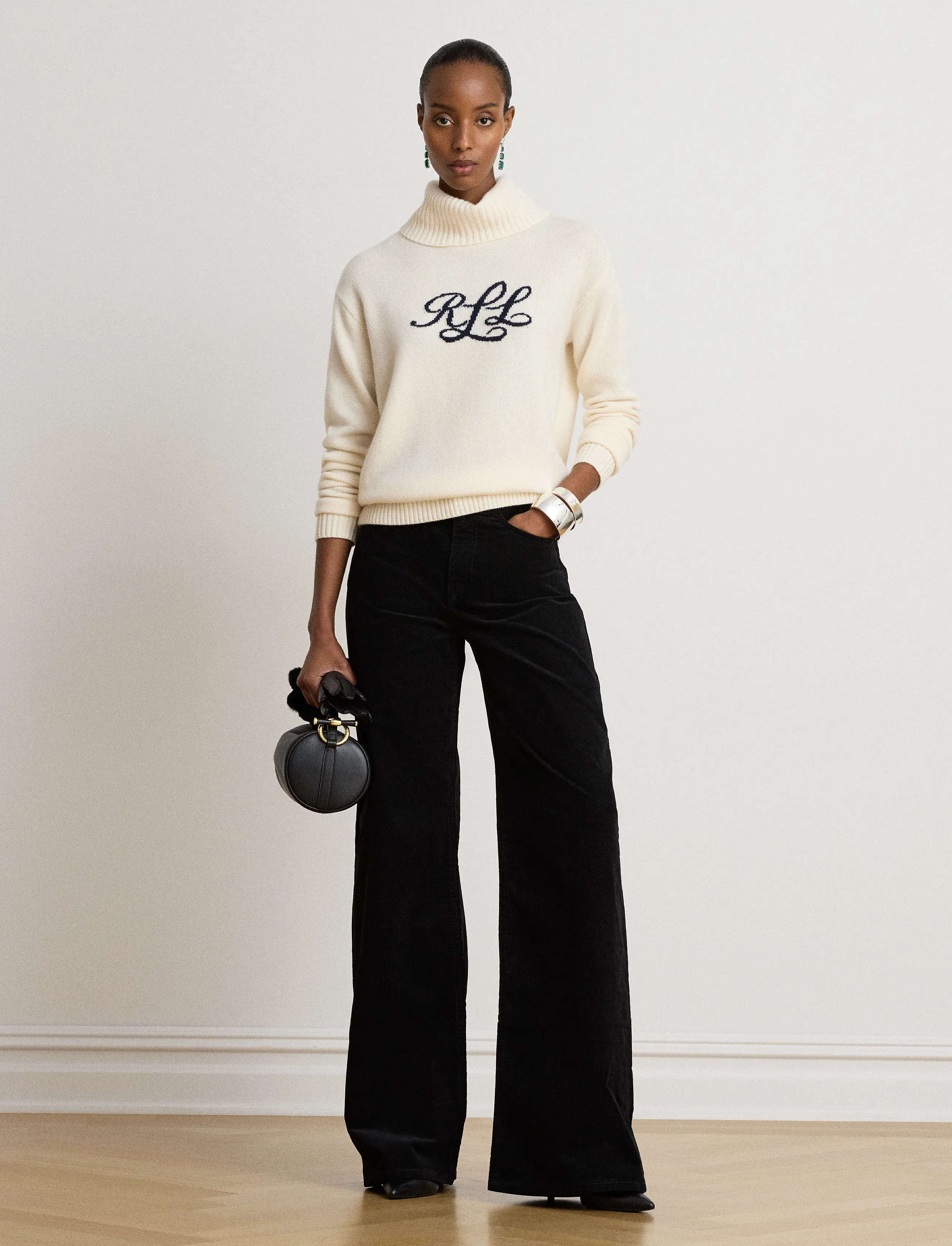 Lauren Ralph Lauren - Logo Cashmere Turtleneck Sweater - cashmere - mascarpone cream - 1