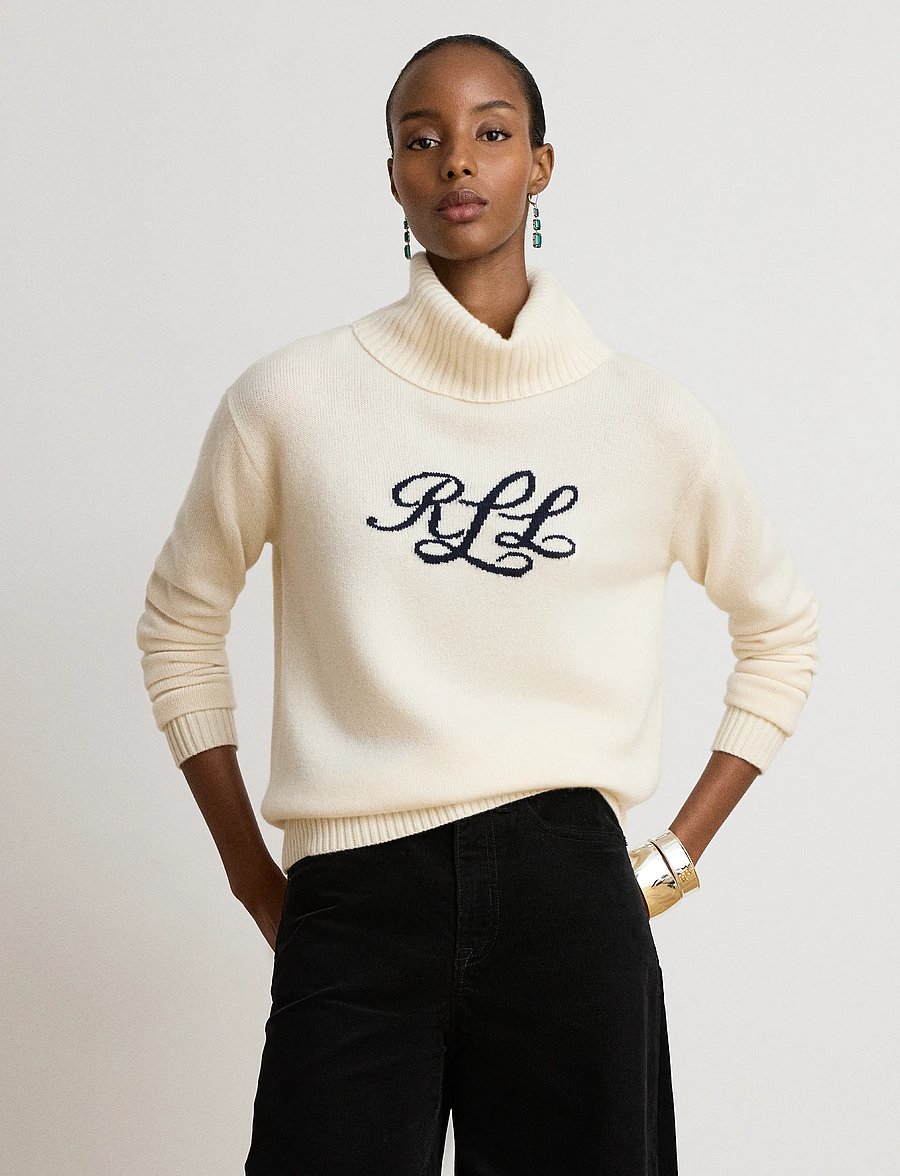 Lauren Ralph Lauren - Logo Cashmere Turtleneck Sweater - cashmere - mascarpone cream - 2