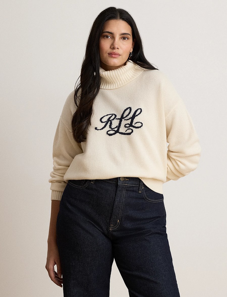 Lauren Ralph Lauren - Logo Cashmere Turtleneck Sweater - cashmere - mascarpone cream - 4
