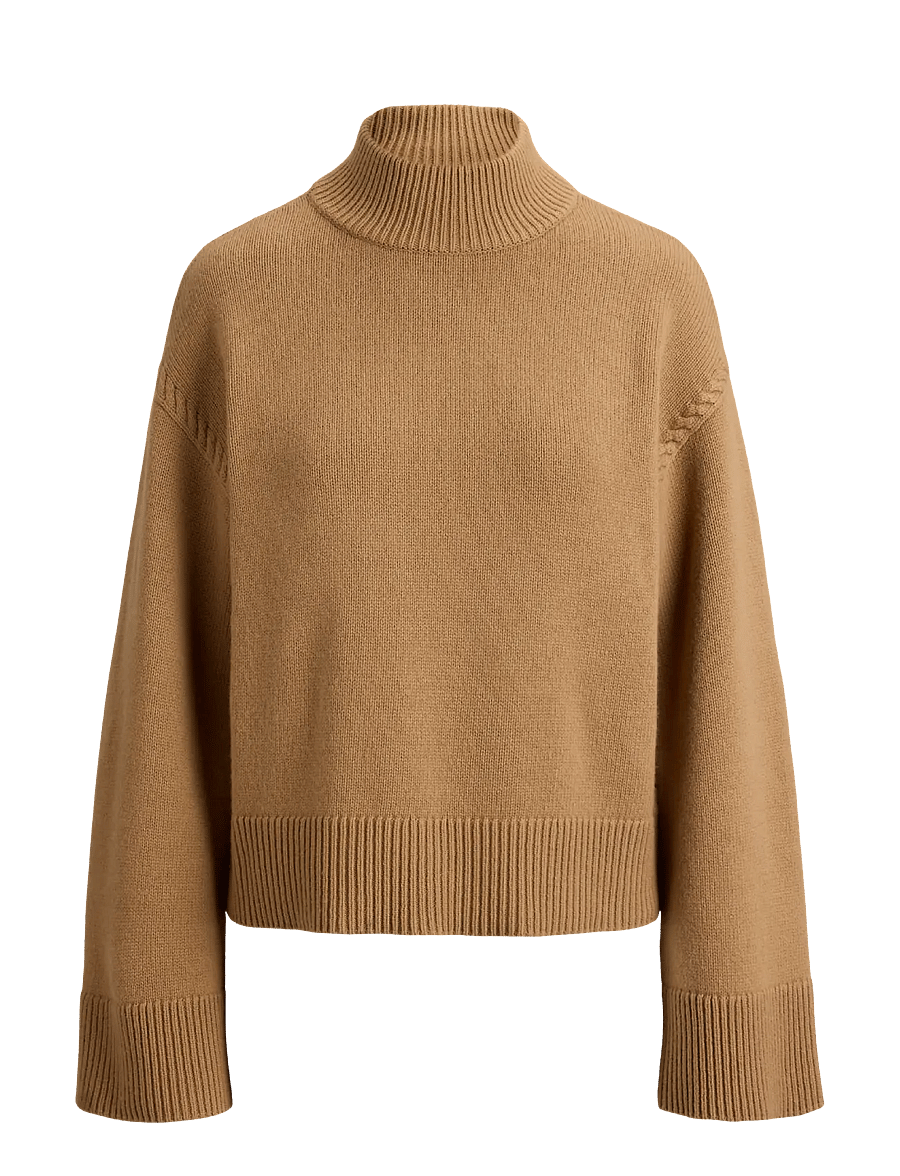 Lauren Ralph Lauren - Wool-Blend Mockneck Sweater - kampsunid - lauren camel - 1