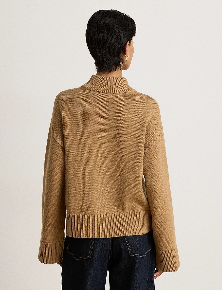 Lauren Ralph Lauren - Wool-Blend Mockneck Sweater - kampsunid - lauren camel - 2