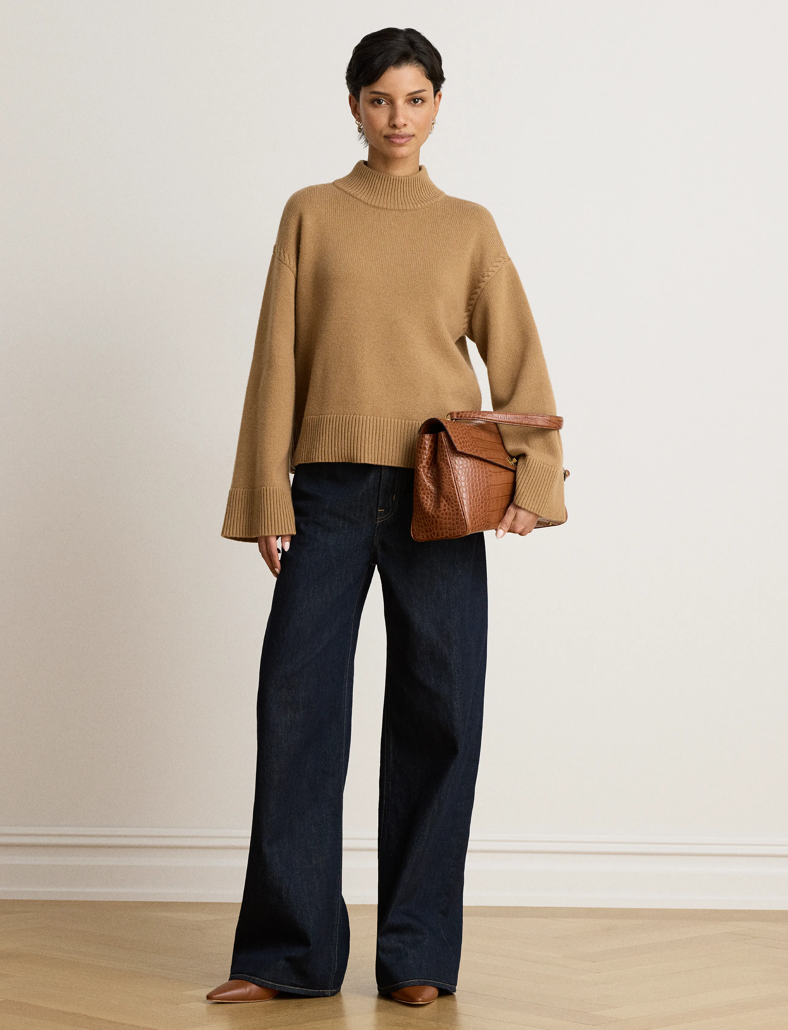Lauren Ralph Lauren - Wool-Blend Mockneck Sweater - kampsunid - lauren camel - 3