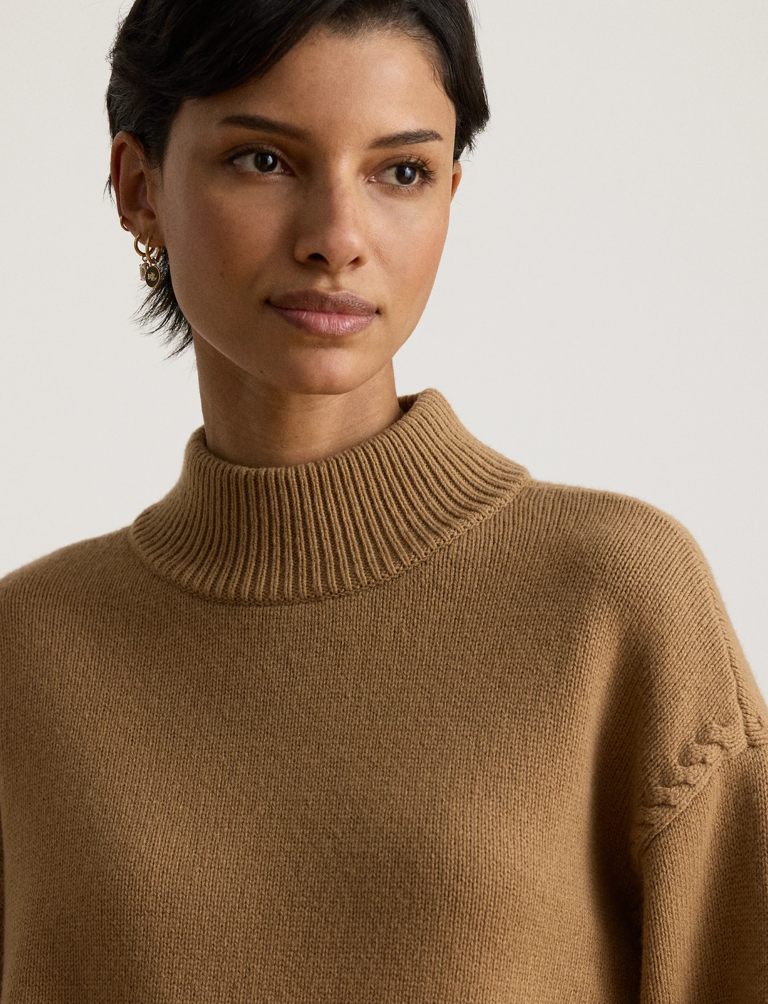 Lauren Ralph Lauren - Wool-Blend Mockneck Sweater - kampsunid - lauren camel - 4