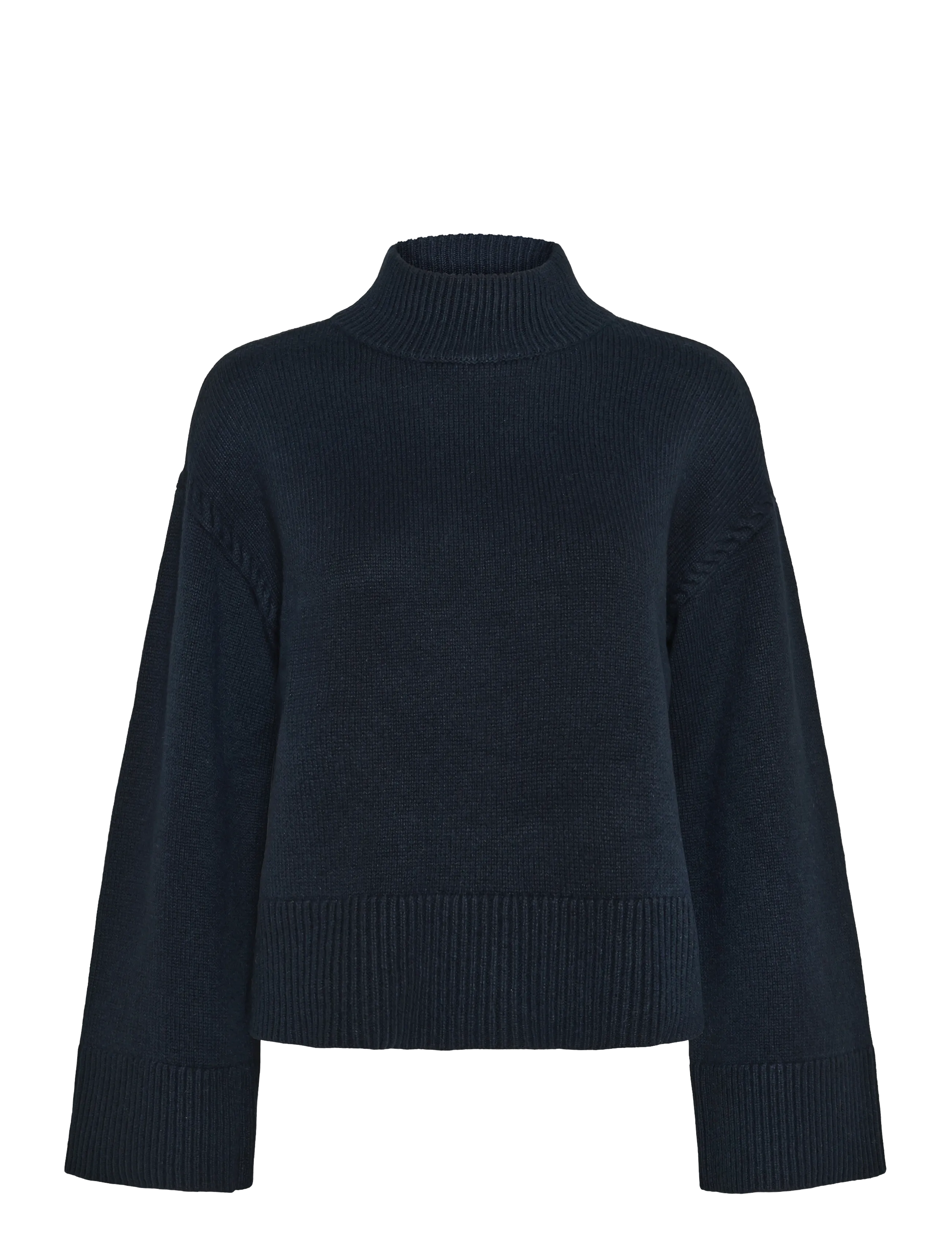 Lauren Ralph Lauren Wool-Blend Mockneck Sweater - Kläder - LAUREN NAVY / navy