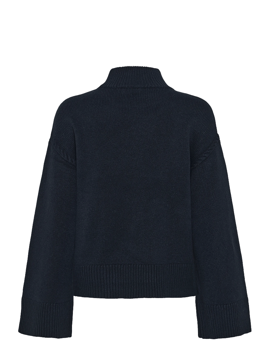Lauren Ralph Lauren - Wool-Blend Mockneck Sweater - stickade tröjor - lauren navy - 2