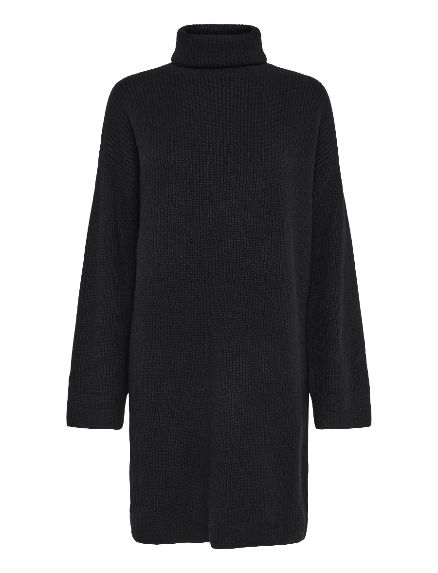 Lauren Ralph Lauren - Wool-Cashmere Turtleneck Dress - kashmir - black - 1