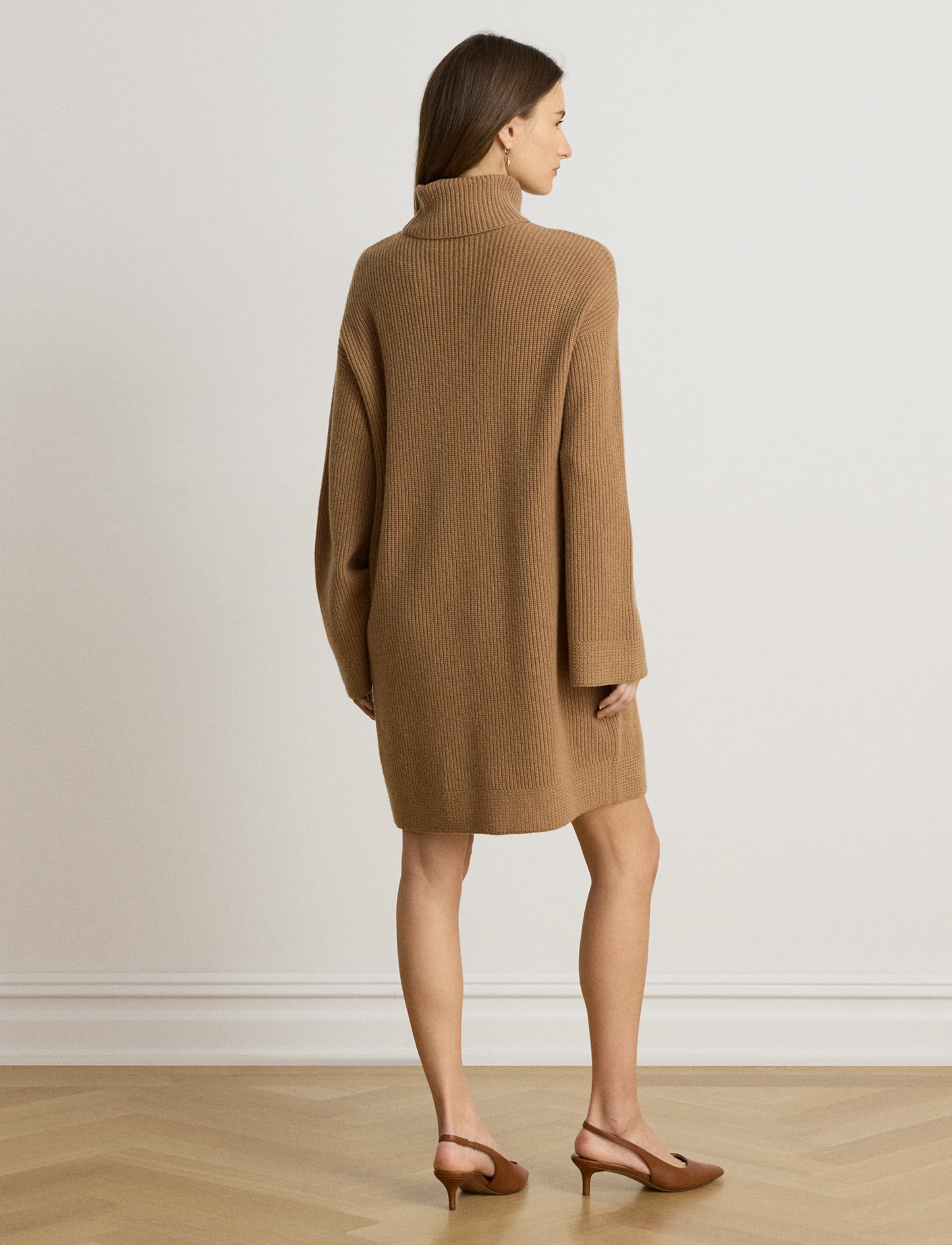 Lauren Ralph Lauren - WOOL CASHMERE-LS DRESS - lauren camel - 2