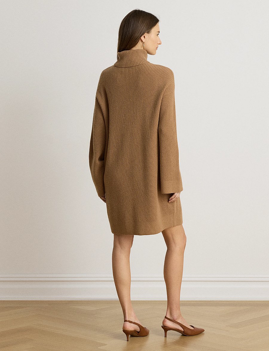 Lauren Ralph Lauren - WOOL CASHMERE-LS DRESS - lauren camel - 2