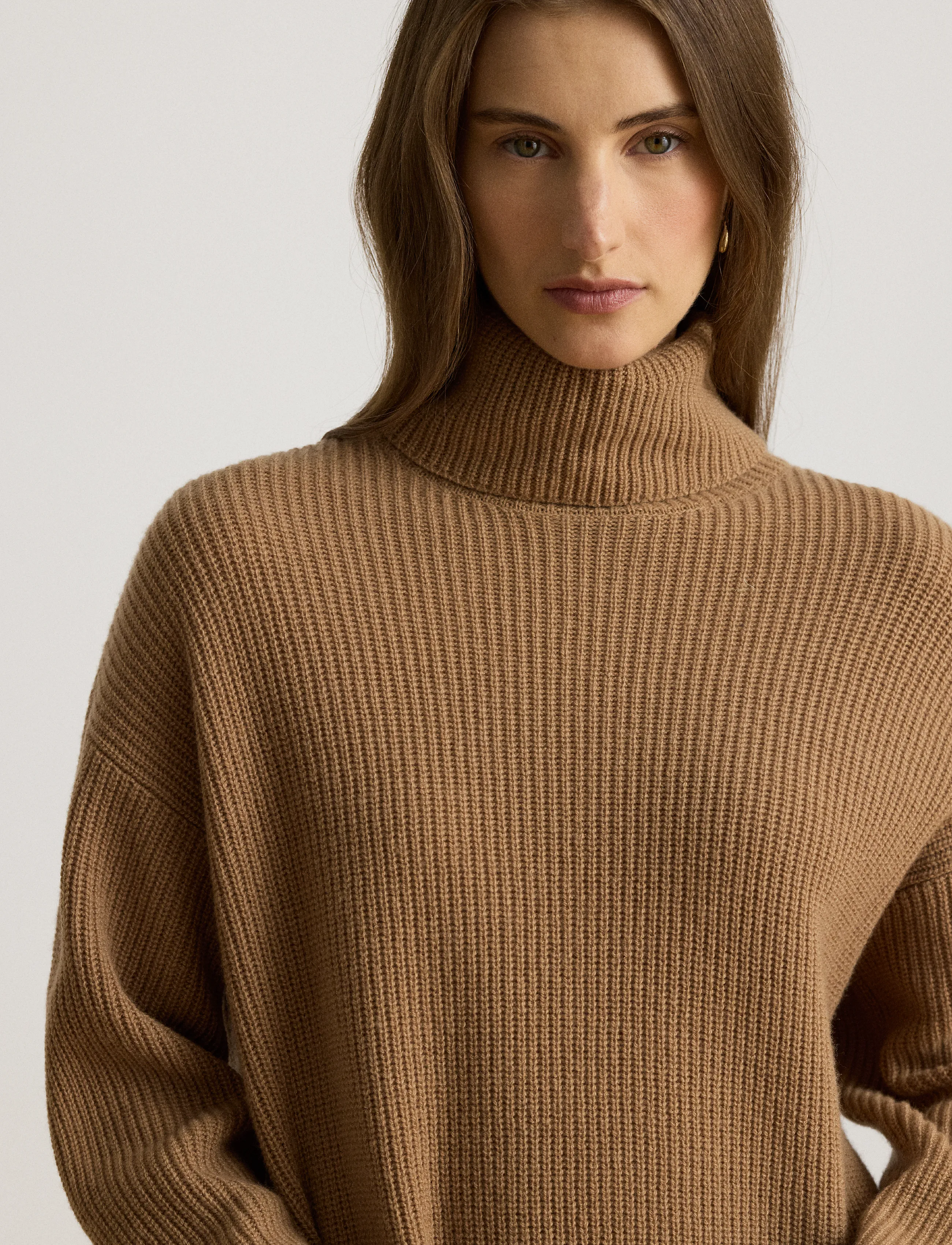 Lauren Ralph Lauren - WOOL CASHMERE-LS DRESS - lauren camel - 4