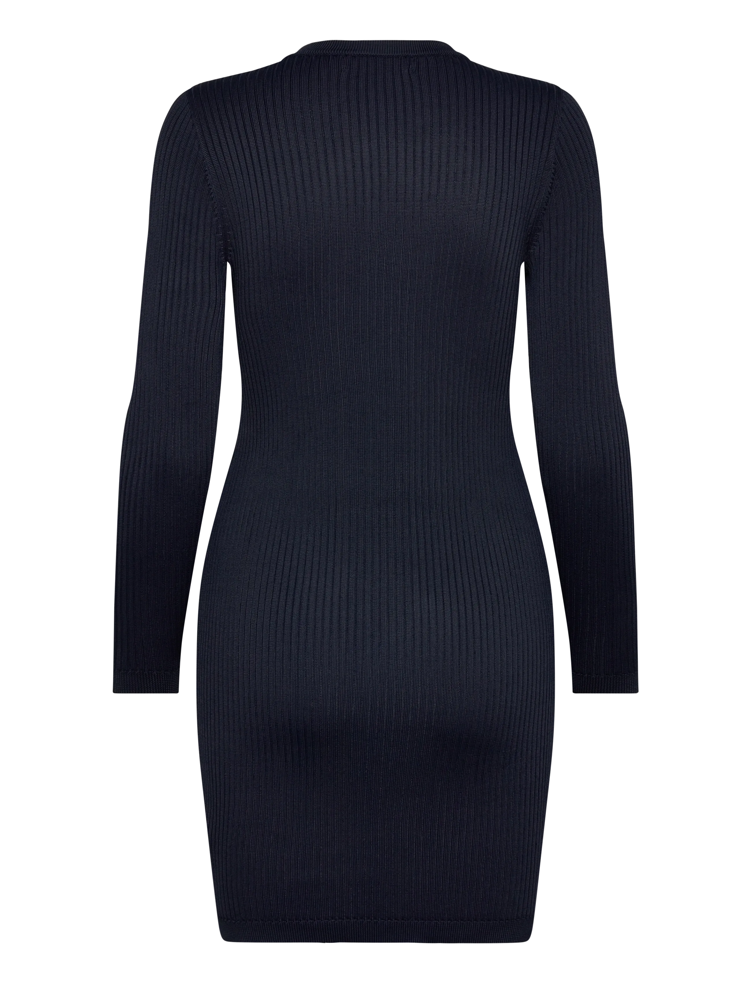 Lauren Ralph Lauren - Button-Trim Rib-Knit Sweater Dress - knitted dresses - lauren navy - 2