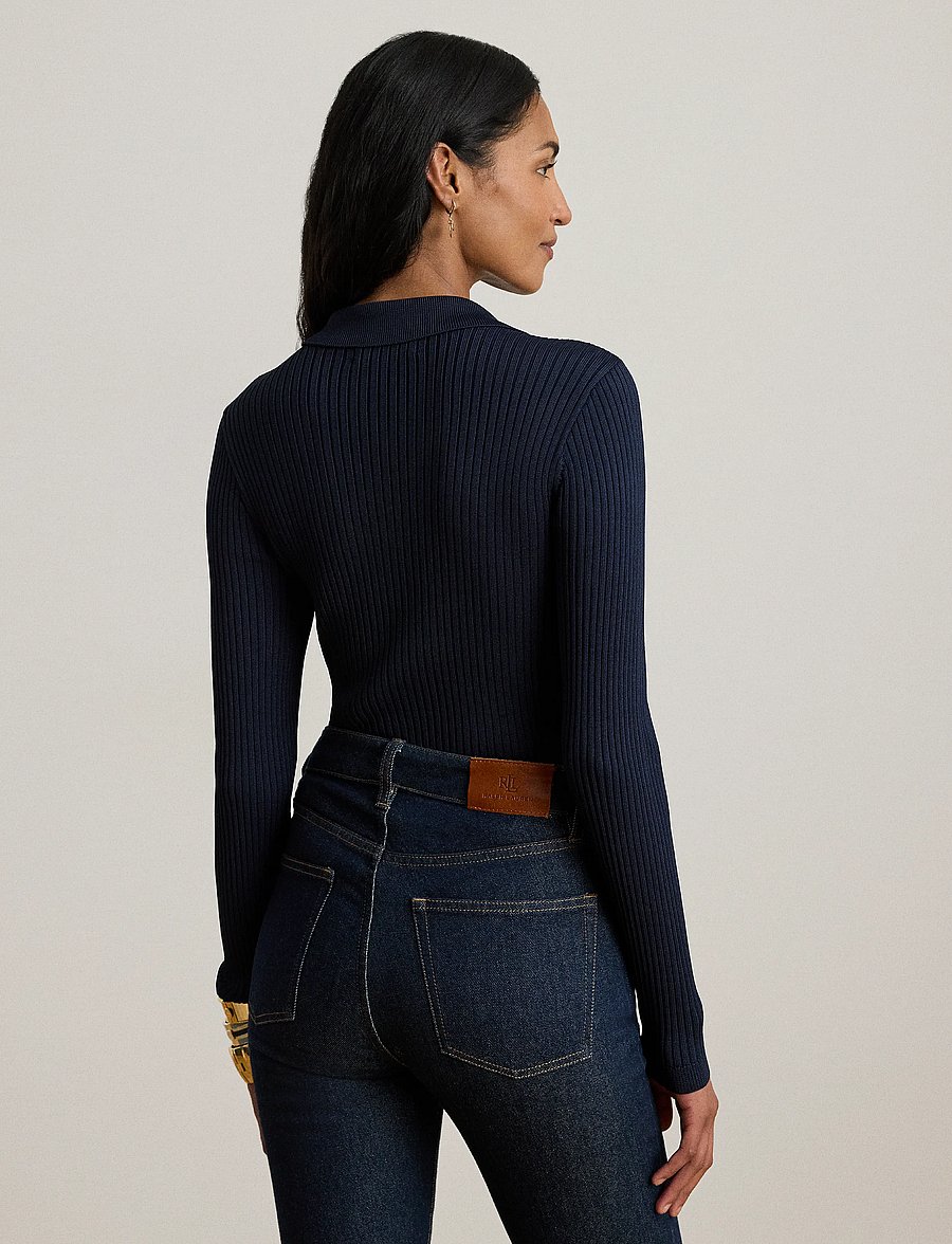 Lauren Ralph Lauren - MATTE RAYON NYLON-LS SWEATER - lauren navy - 2