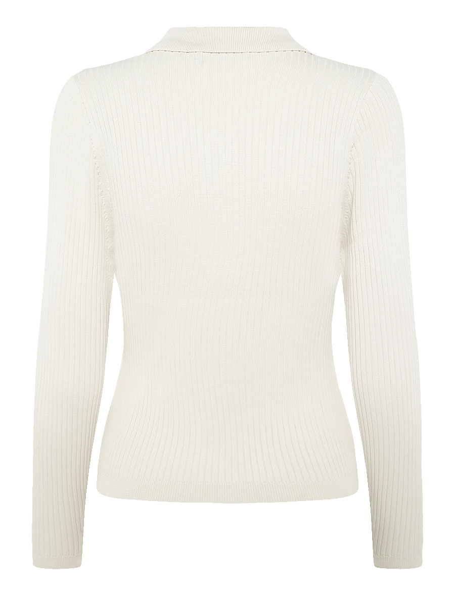 Lauren Ralph Lauren - MATTE RAYON NYLON-LS SWEATER - langærmede toppe - mascarpone cream - 2