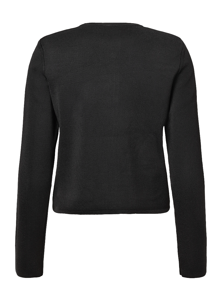 Lauren Ralph Lauren - Cropped Crewneck Sweater Jacket - black - 2