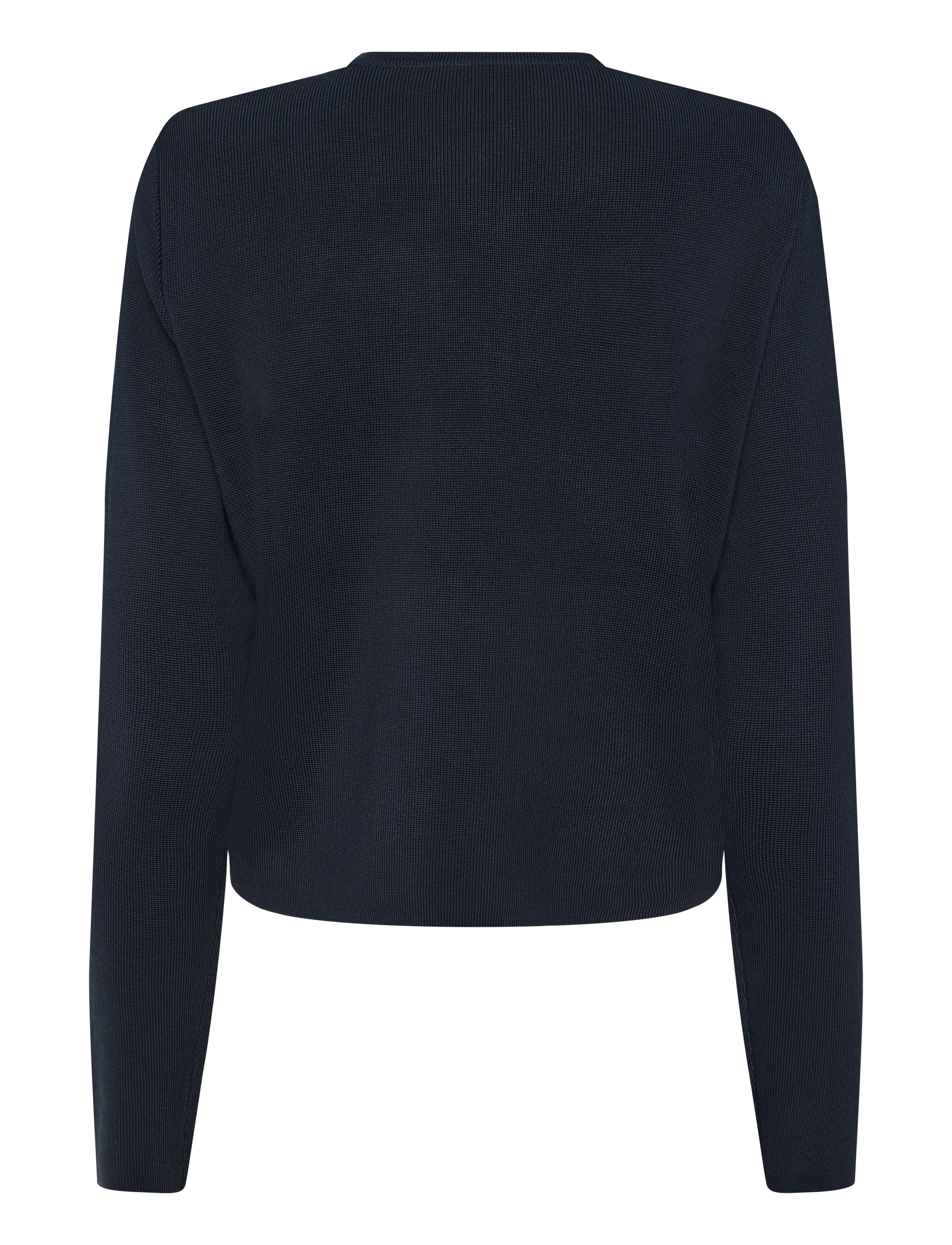 Lauren Ralph Lauren - Cropped Crewneck Sweater Jacket - lauren navy - 1