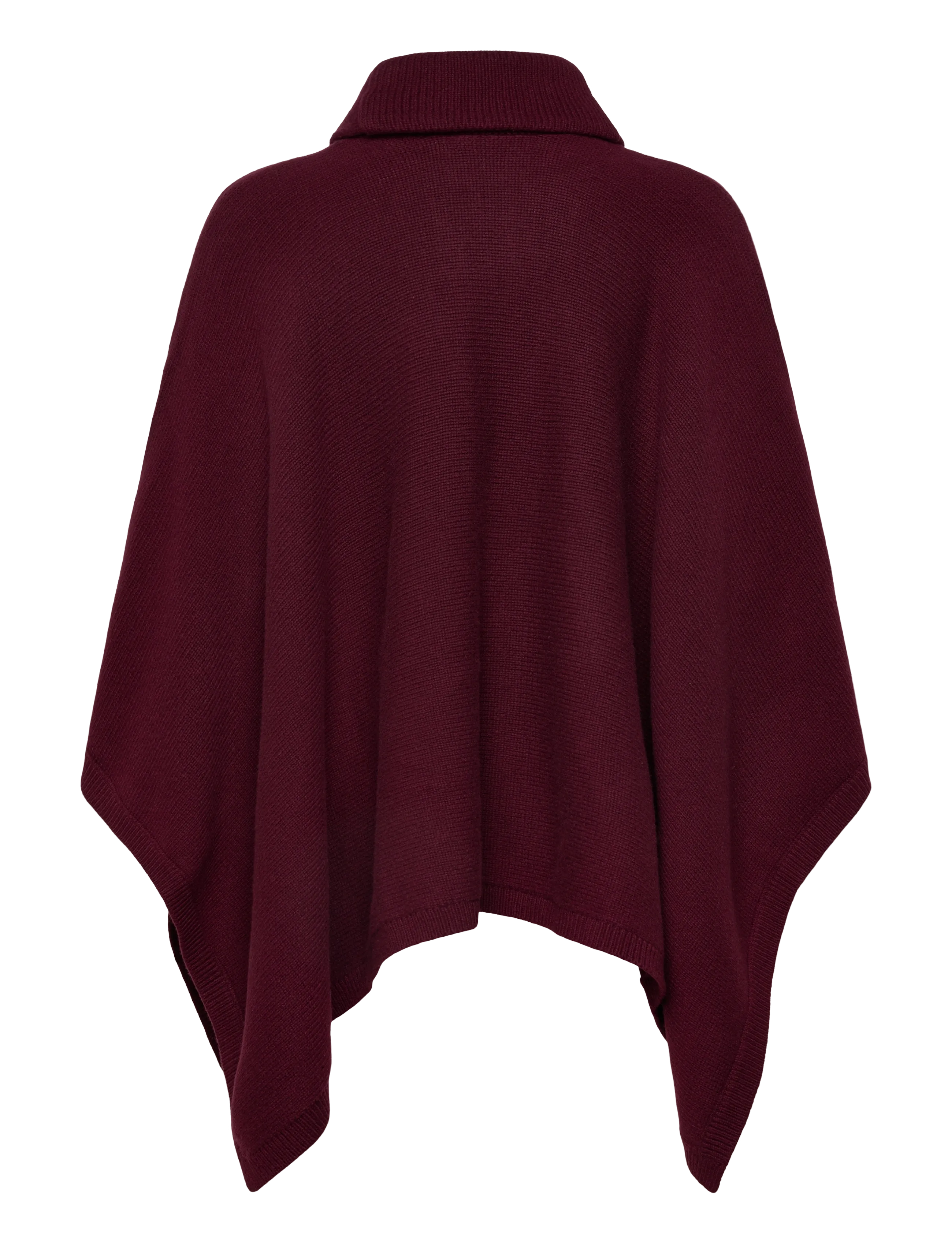 Lauren Ralph Lauren - Buckle-Trim Wool-Blend Sweater Poncho - ponchos & capes - dark garnet - 2