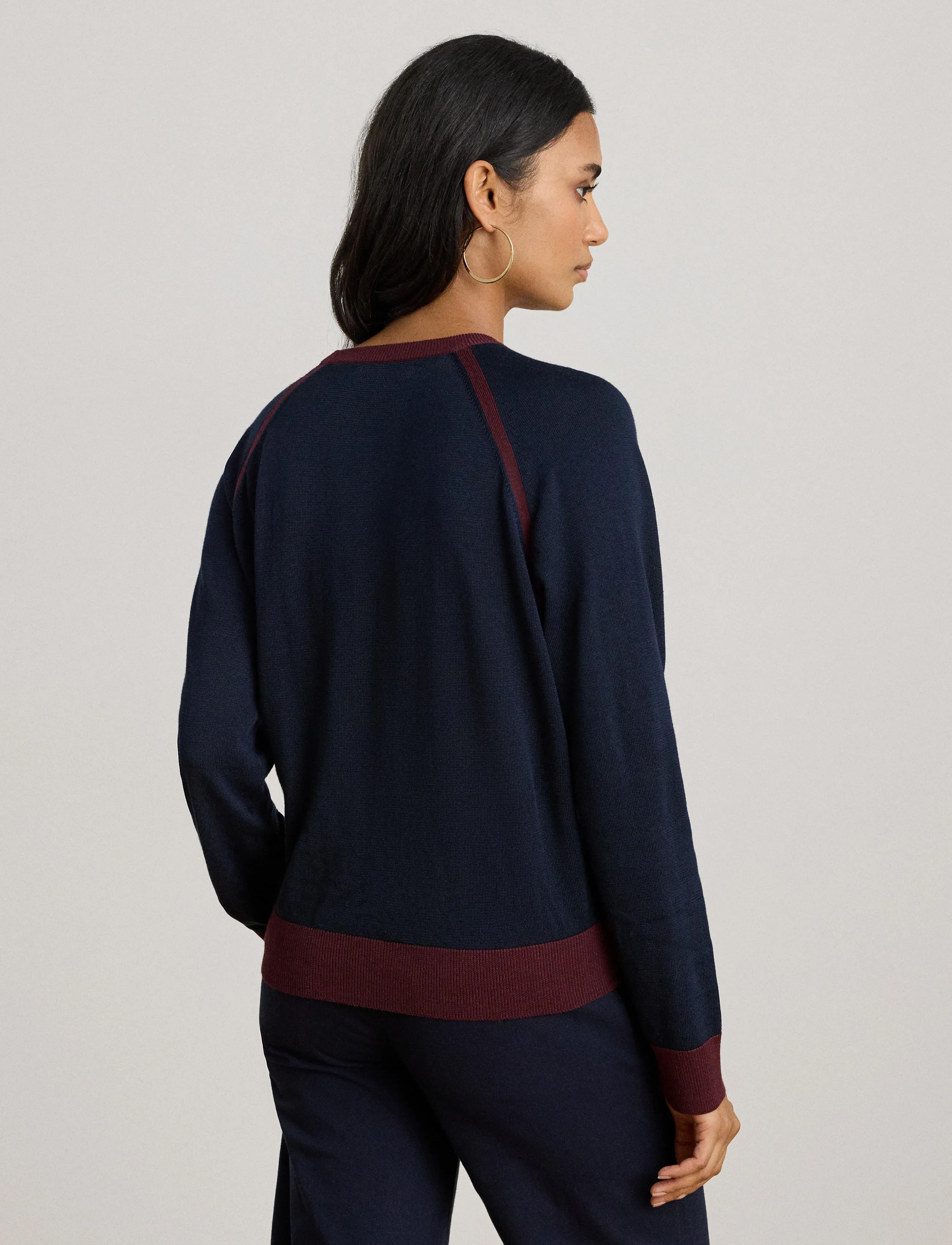 Lauren Ralph Lauren - Equestrian-Print Cotton-Blend Sweater - striktrøjer - lauren navy multi - 3
