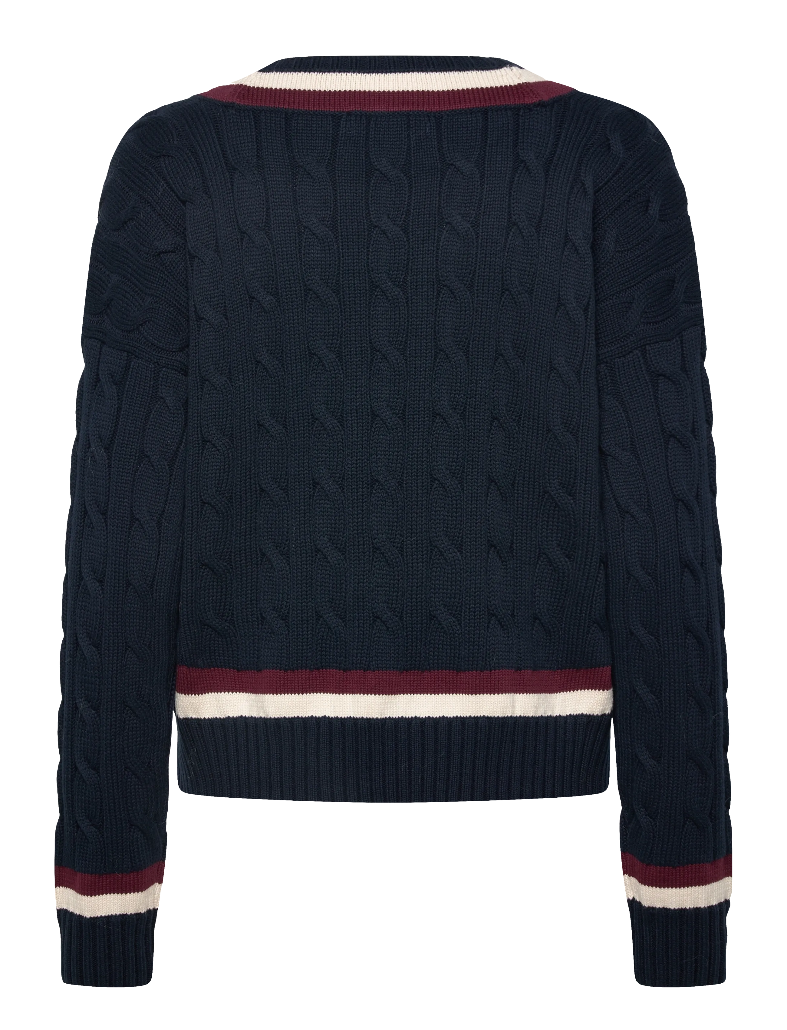 Lauren Ralph Lauren - Cable-Knit Cotton Cricket Sweater - striktrøjer - lauren navy/cream - 2